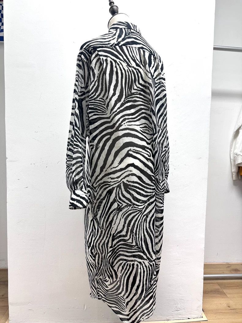 Junya Watanabe Junya Watanabe Zebra-print silk long shirt 2501-Nextarrow Size M / US 6-8 / IT 42-44 - 4 Thumbnail