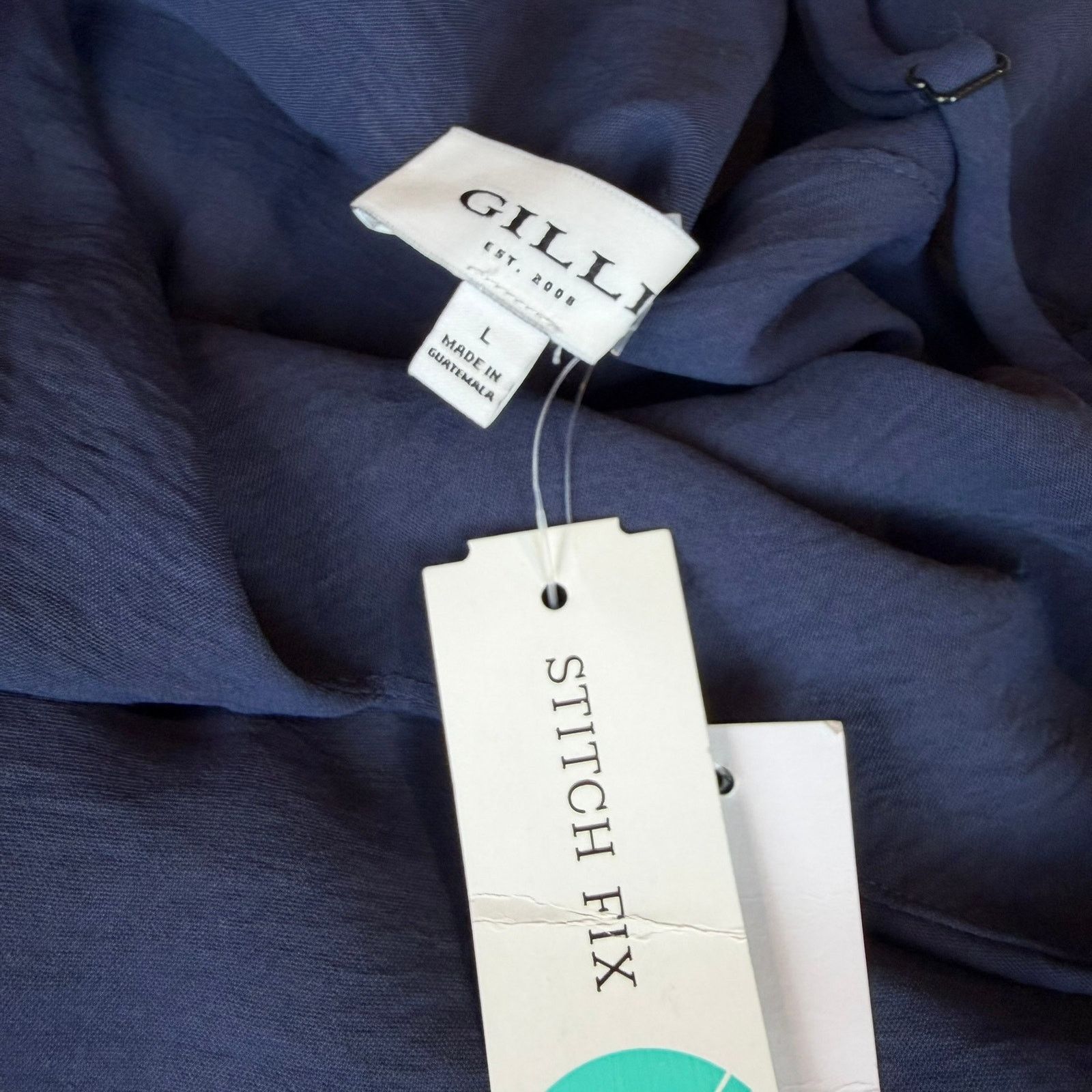Other Gilli Navy Blue Wide Leg Jumpsuit Size L NWT Size 32" / US 10 / IT 46 - 3 Thumbnail