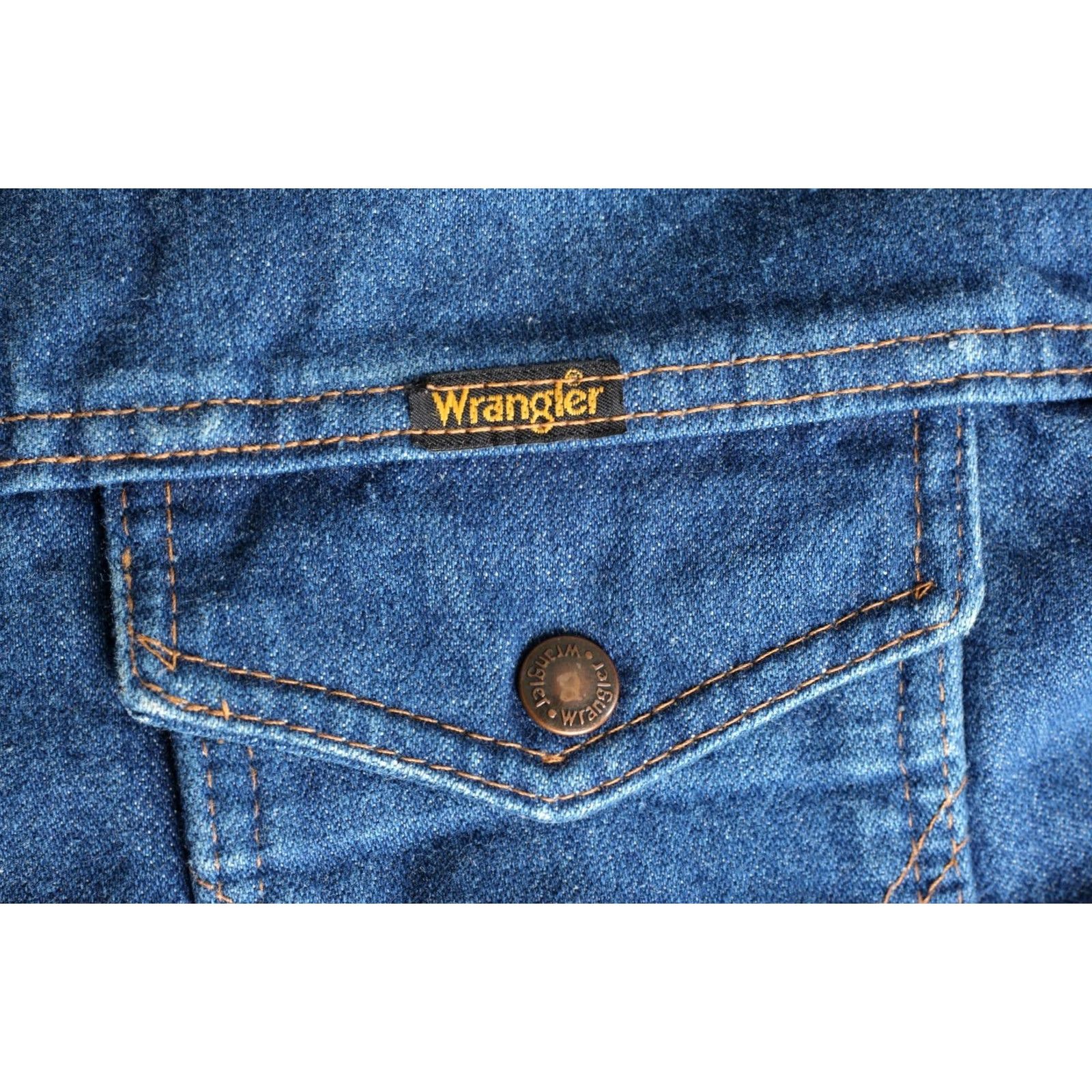 Wrangler VINTAGE WRANGLER Jacket Men Size L Blue Sherpa Denim Western Made in USA MJ6640 Size US L / EU 52-54 / 3 - 5 Thumbnail
