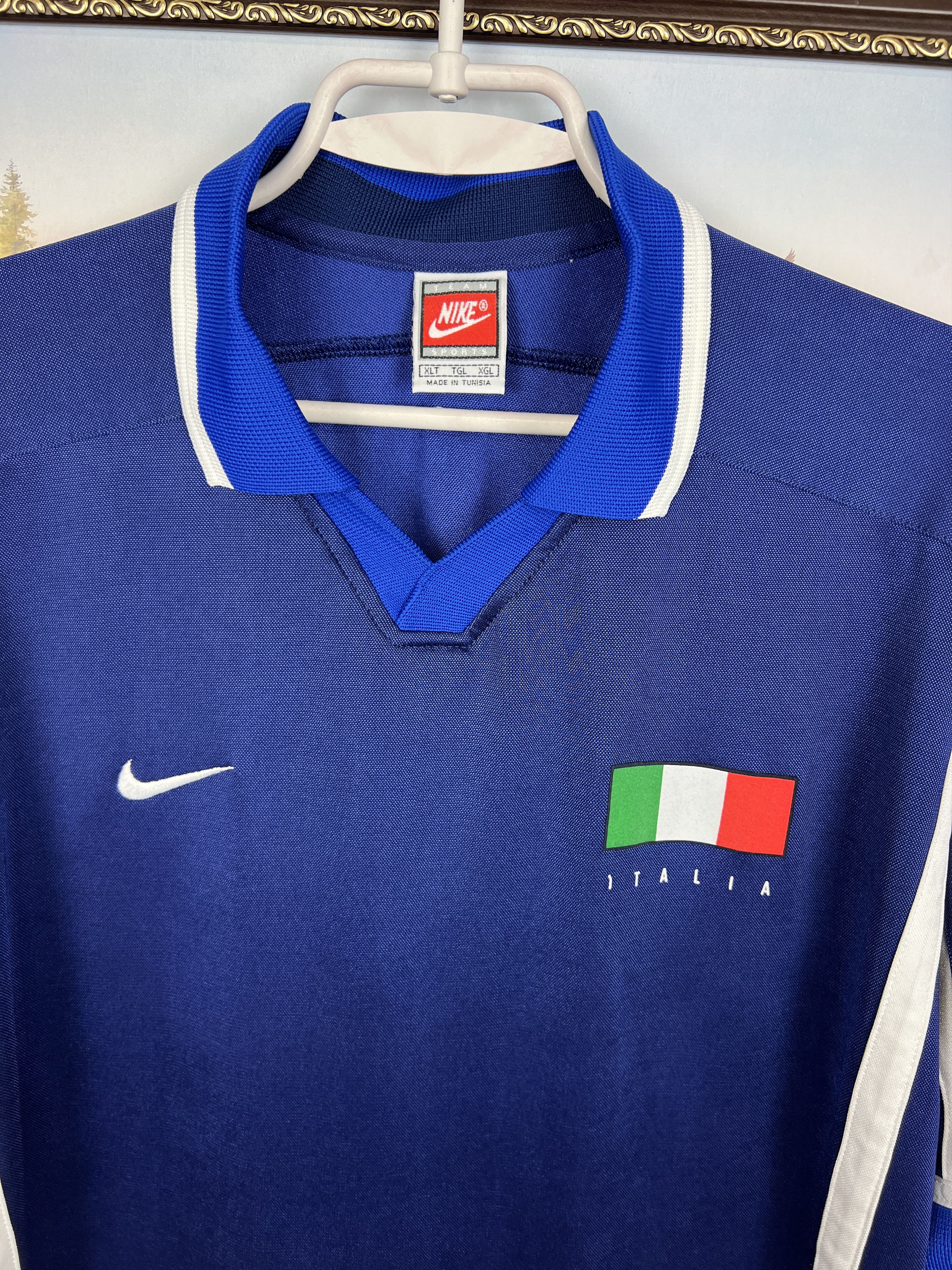 Nike Vintage 90's Nike Italy Football Shirt Soccer Jersey Maglia Size US XL / EU 56 / 4 - 5 Thumbnail