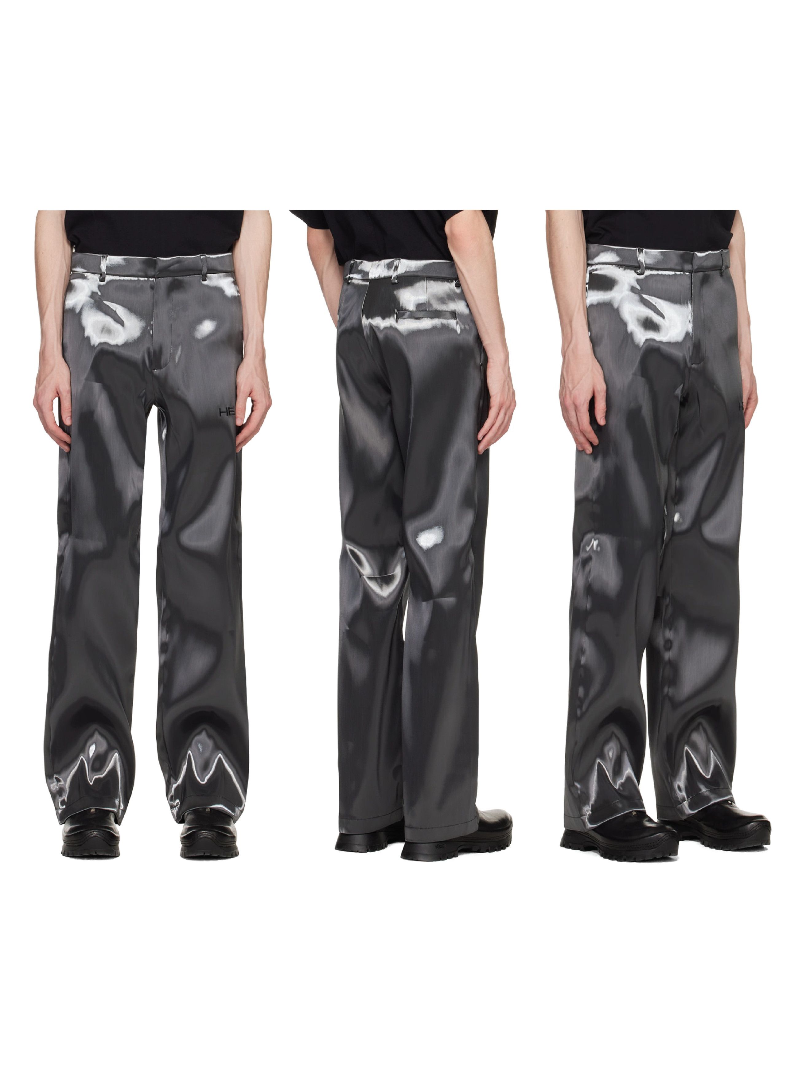 image of Heliot Emil Liquid Metal Trousers in Silver, Women's (Size 26)