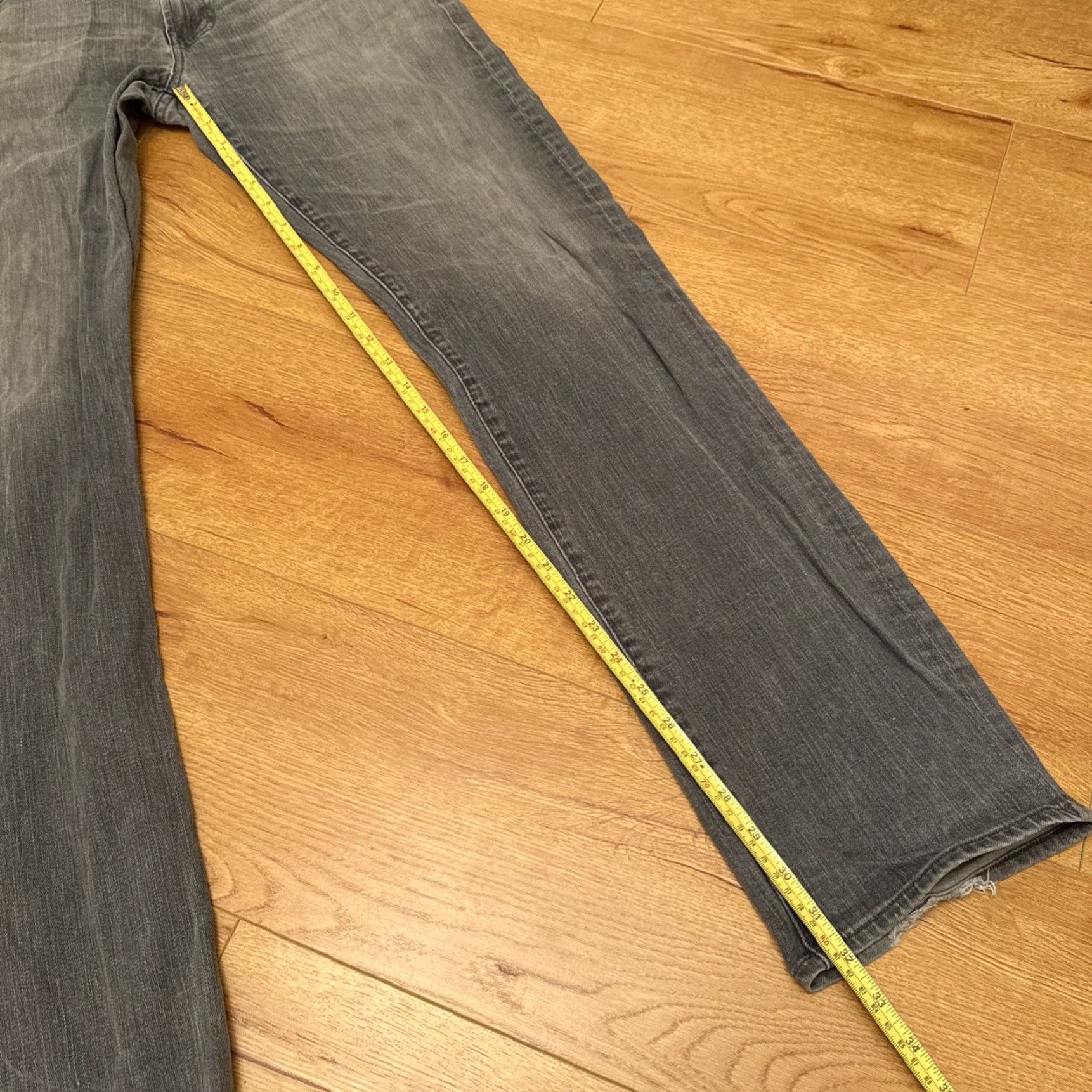 Denime Adriano Goldschmied Jeans 32x34 Adult Grey Denim The Protege Straight Leg Jeans Men Regular 32x34 Grey Denim Pockets Vintage No Size US 32 / EU 48 - 6 Thumbnail