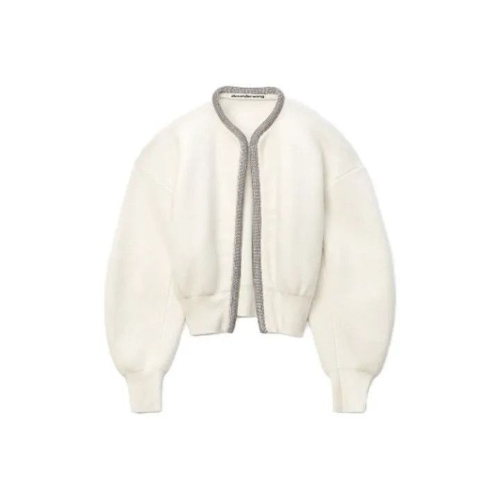 Alexander Wang Alexander Wang Crystal Front Cashmere Sweater - Size L / US 10 / IT 46 - 1 Thumbnail
