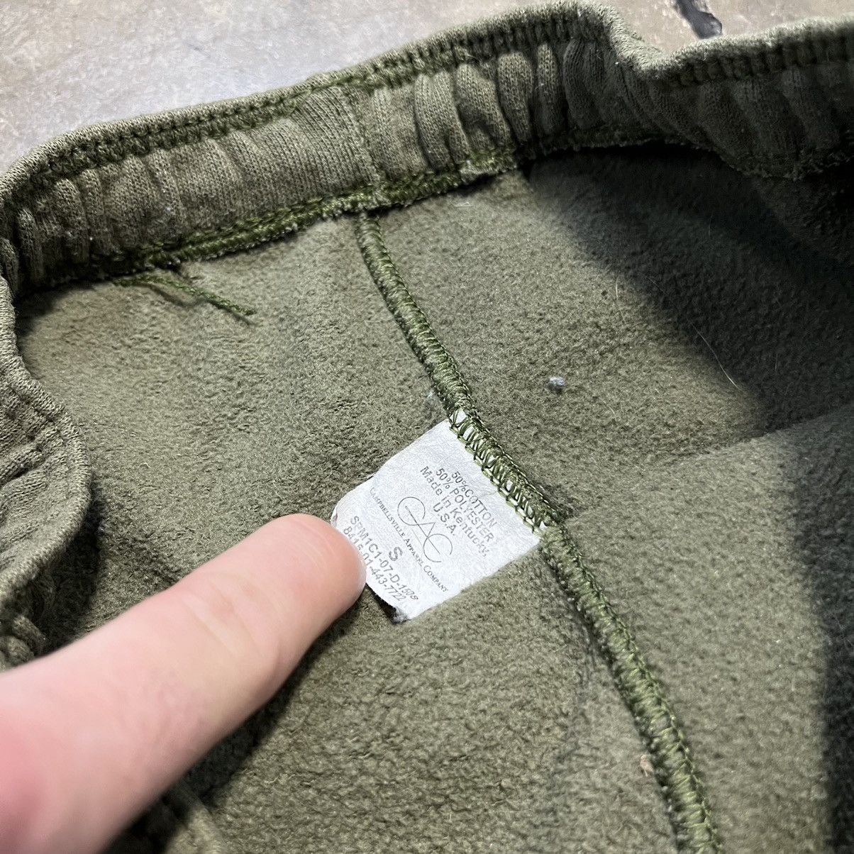 Vintage Vintage 90s USMC Sweatpant Jogger Olive Green Baggy Military Size US 28 / EU 44 - 7 Thumbnail