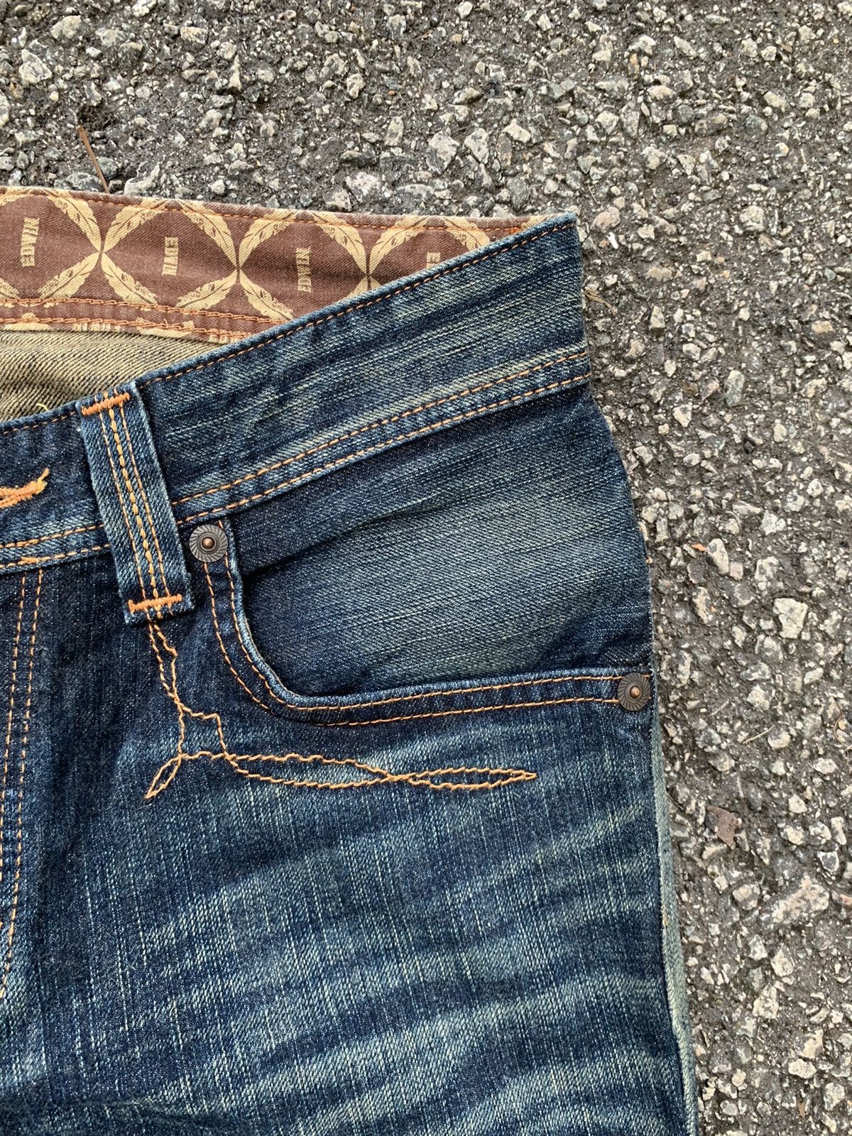 Edwin FLARE💥 EDWIN NAVAJO HIPPIES STYLE RUSTY DISTRESSED DENIM Size US 32 / EU 48 - 13 Thumbnail