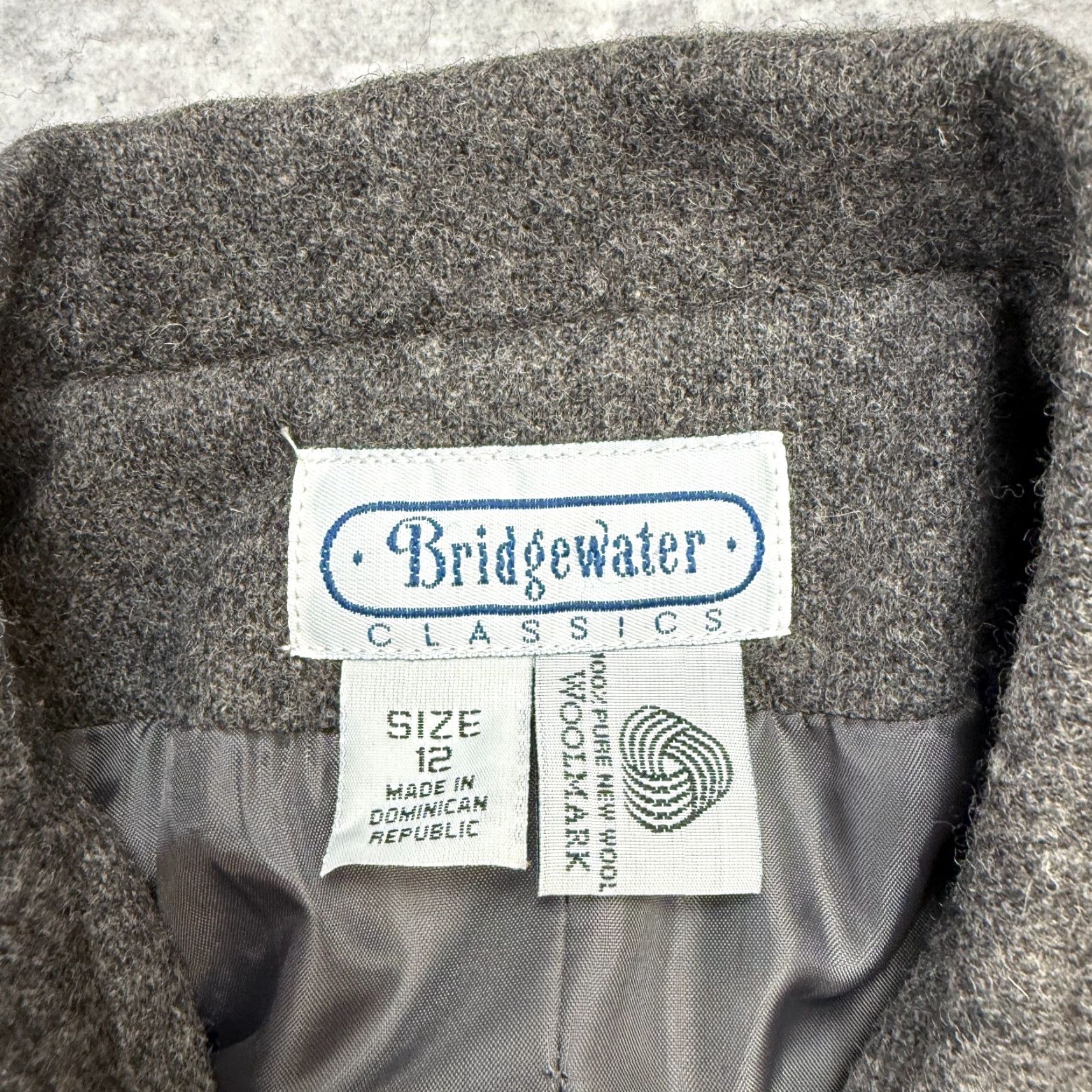 Vintage VINTAGE Bridgewater Classics Jacket Womens 12 Gray Wool Cropped Academia Heritage Bomber Jacket Size XL / US 12-14 / IT 48-50 - 4 Thumbnail