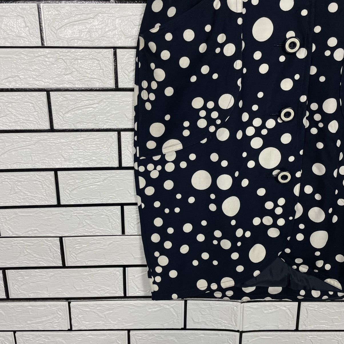 Jean-Louis Scherrer Vintage 80s Jean Louis Scherrer Polka Dot Design Dress Size M / US 6-8 / IT 42-44 - 4 Thumbnail