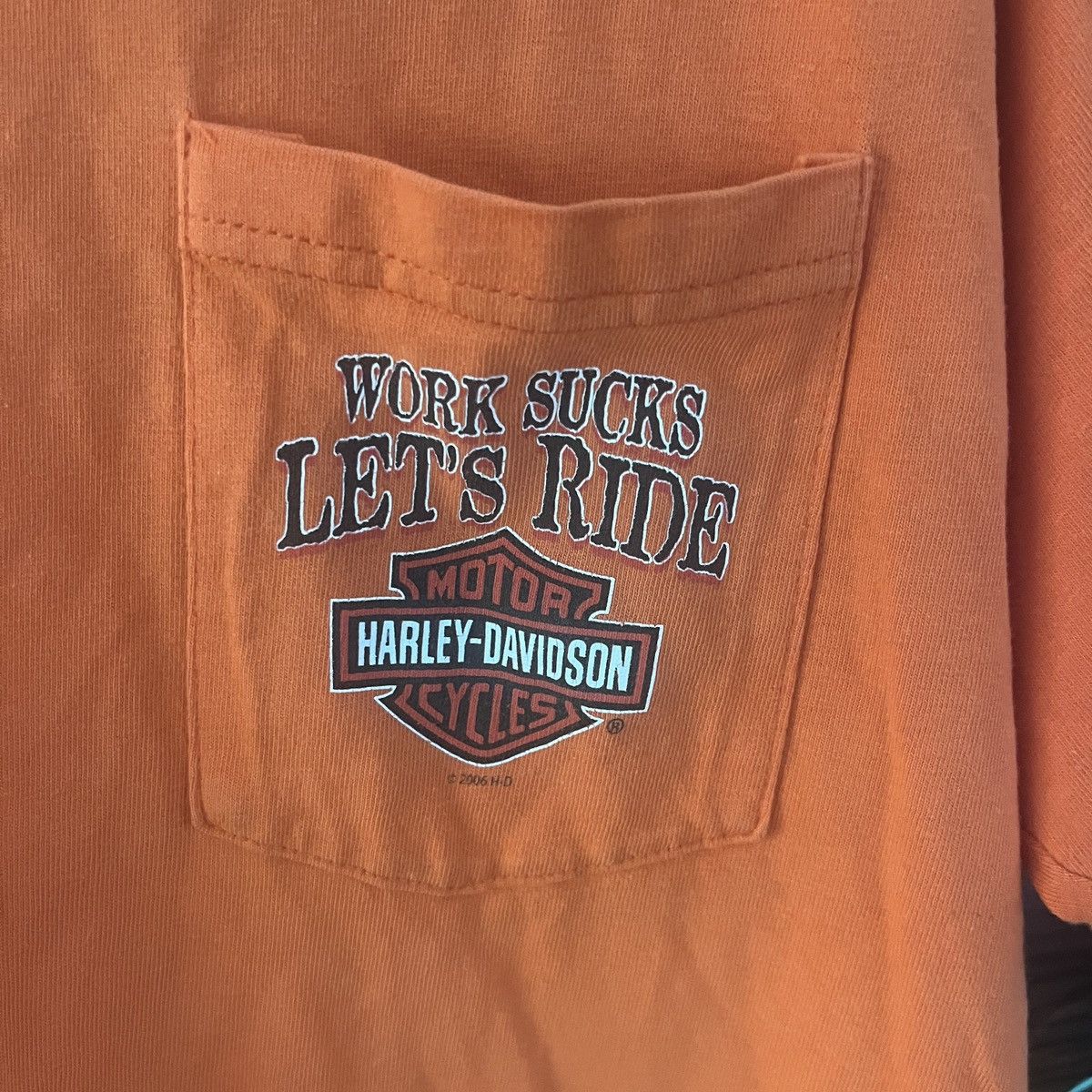 Harley Davidson 2006 Pocket T shirt Work Sucks Let’s Ride Idaho size large Size US L / EU 52-54 / 3 - 2 Thumbnail