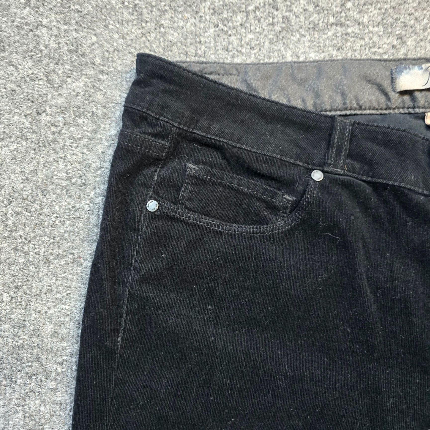Paige Paige Pants Womens Size 32 Black Corduroy Velour Skinny Skyline Holiday Casual Small Review: N/A Size 24" / US 00 / IT 34 - 3 Thumbnail
