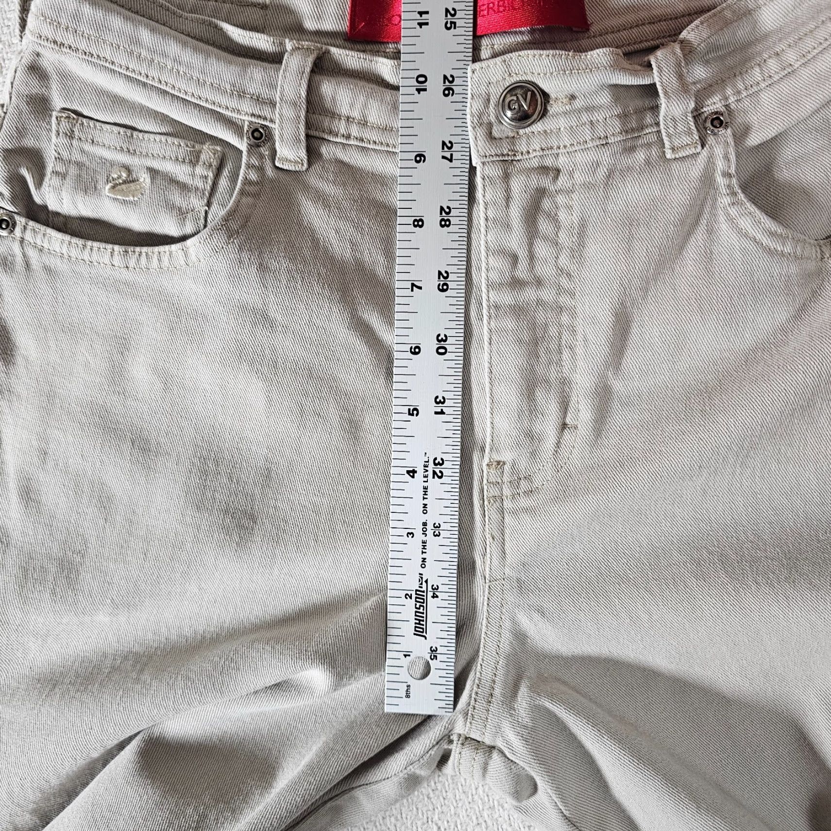 Gloria Vanderbilt VINTAGE Gloria Vanderbilt Women's Jeans Size 6 Beige Stretch Straight Leg Denim Mid Rise Regular Fit Size 28" / US 6 / IT 42 - 5 Thumbnail