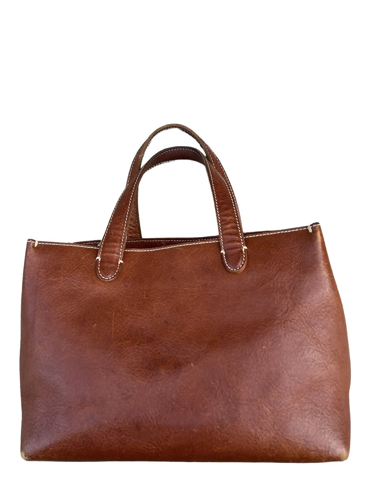 Leather Vintage Tsuchiya Kaban Patina Leather Mini Bag Size ONE SIZE - 7 Thumbnail