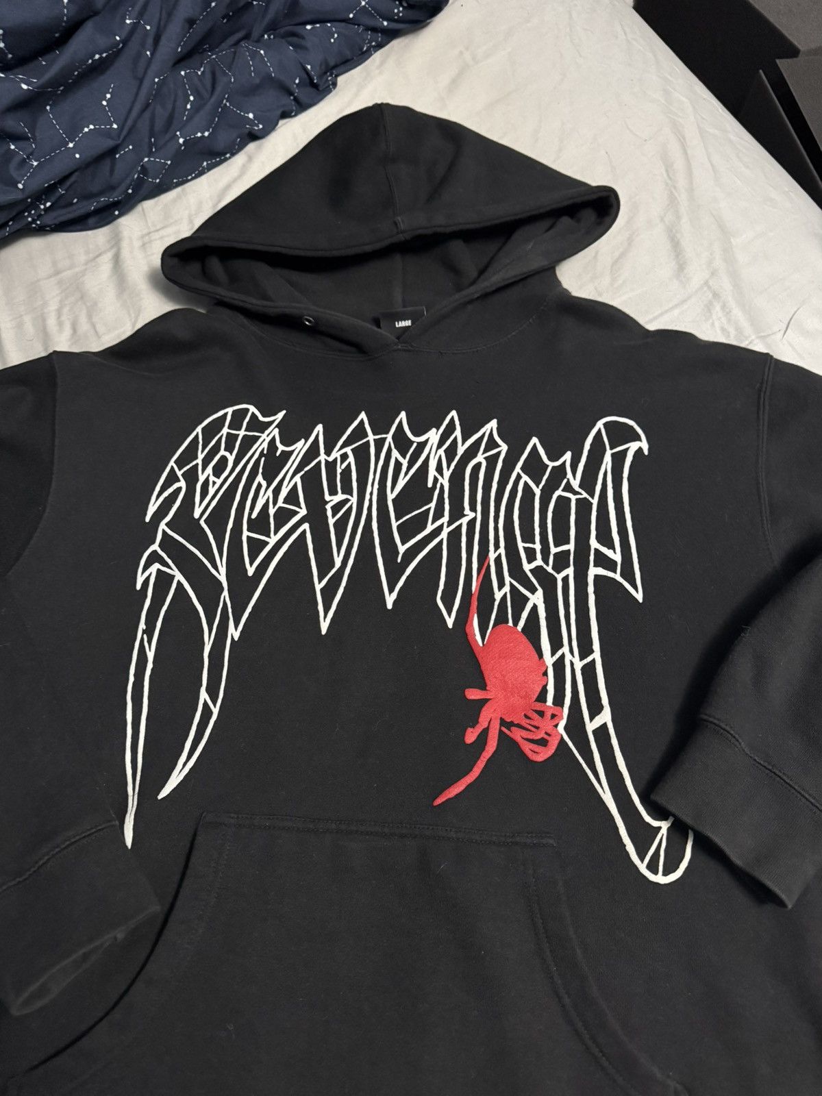 Revenge Spider Web Hoodie, high quality XXL