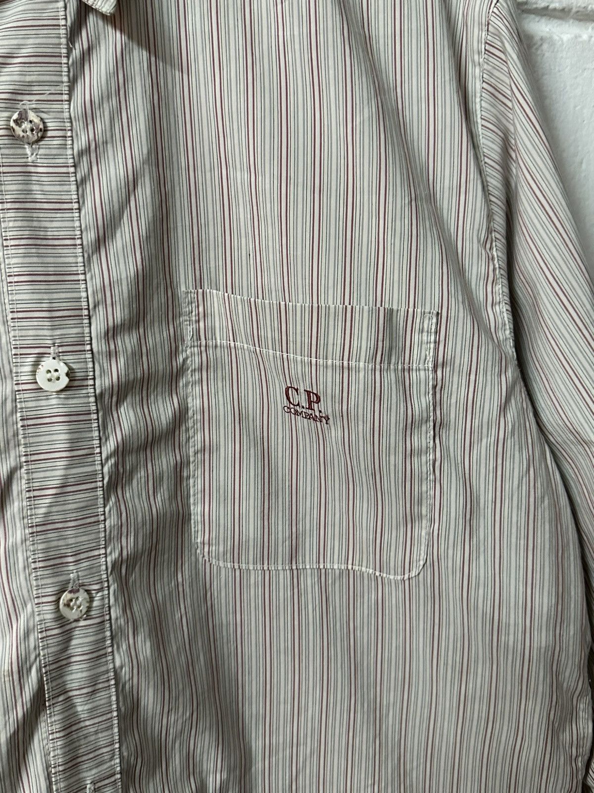 C.P. Company × Massimo Osti S/S 2003 C.P Company Logo Pocket Stripes Button-up Shirt Size US M / EU 48-50 / 2 - 4 Thumbnail