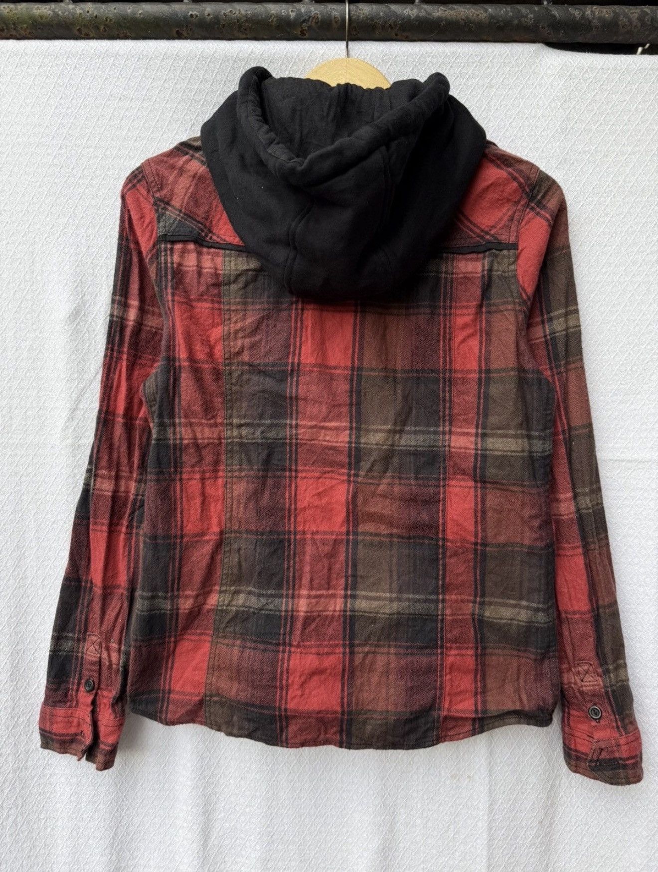 Hysteric Glamour Vintage Double Layer Hoodie Zip Button Shirt Size US M / EU 48-50 / 2 - 2 Thumbnail