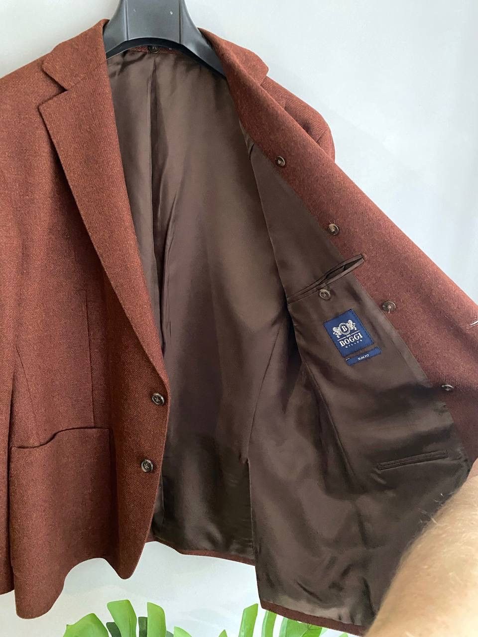 Boggi BOGGI MILANO x Moon Merino Lambswool Men's Blazer, Size 54 Size 54R - 11 Thumbnail
