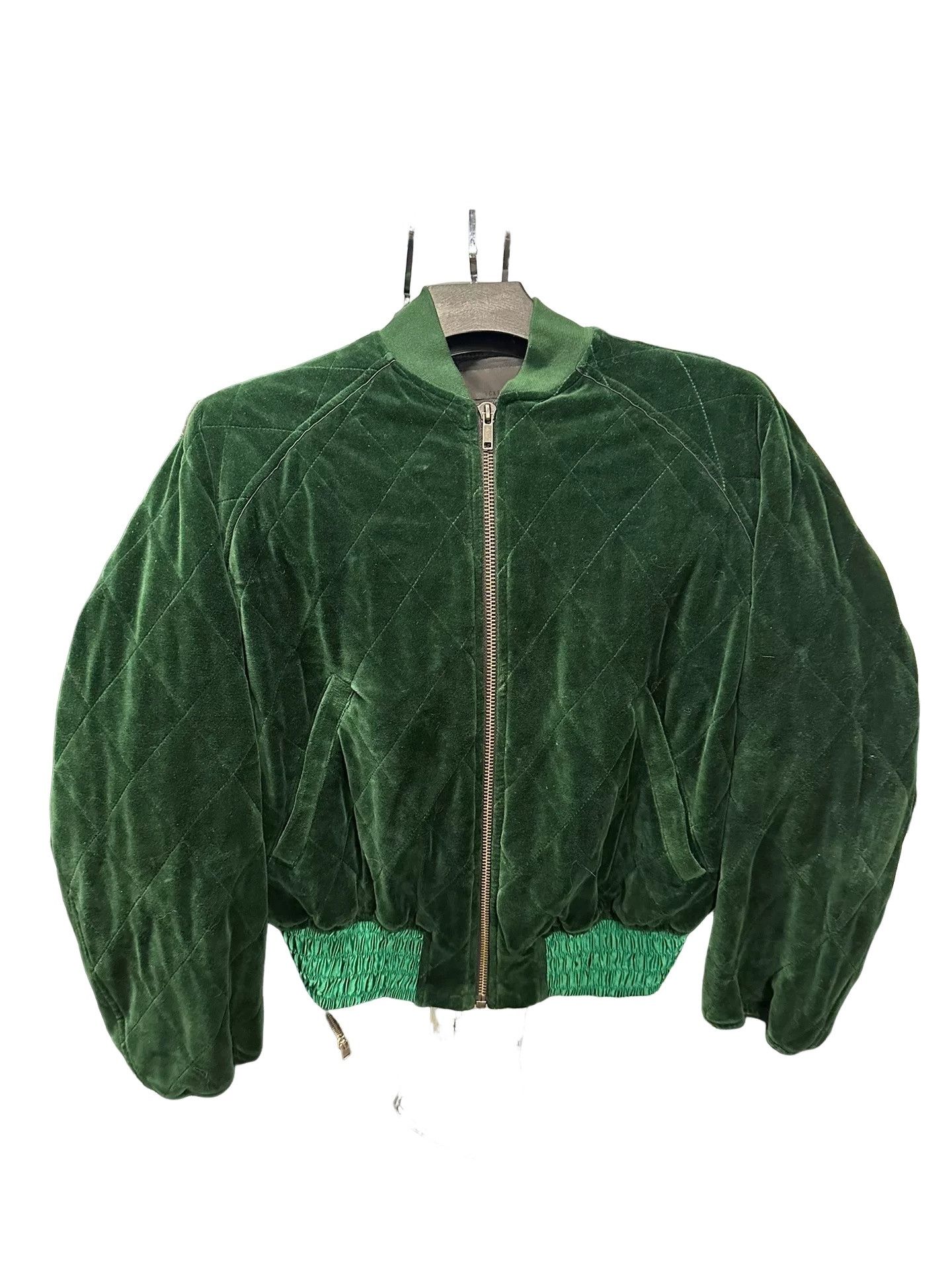 Haider Ackermann Night Green Velvet Bomber | Grailed