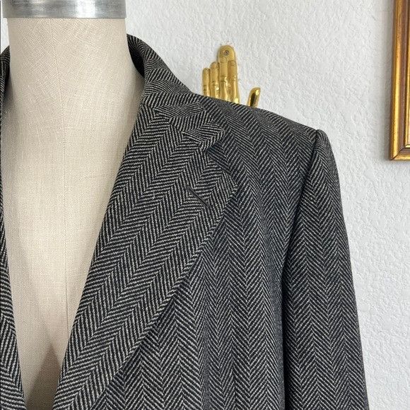 Crombie Cloth Made by Crombie Tweed Men's Coat Herringbone Jacket Mi Size US L / EU 52-54 / 3 - 4 Thumbnail