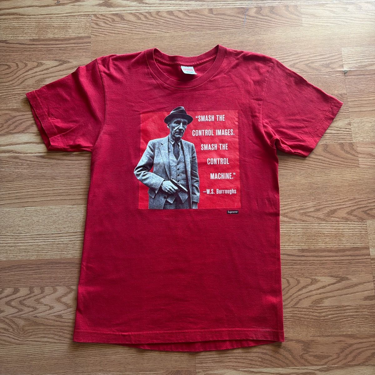 Supreme Red Supreme W.S. Burroughs Graphic Tee – Quote Print T-Shirt Size US M / EU 48-50 / 2 - 1 Thumbnail