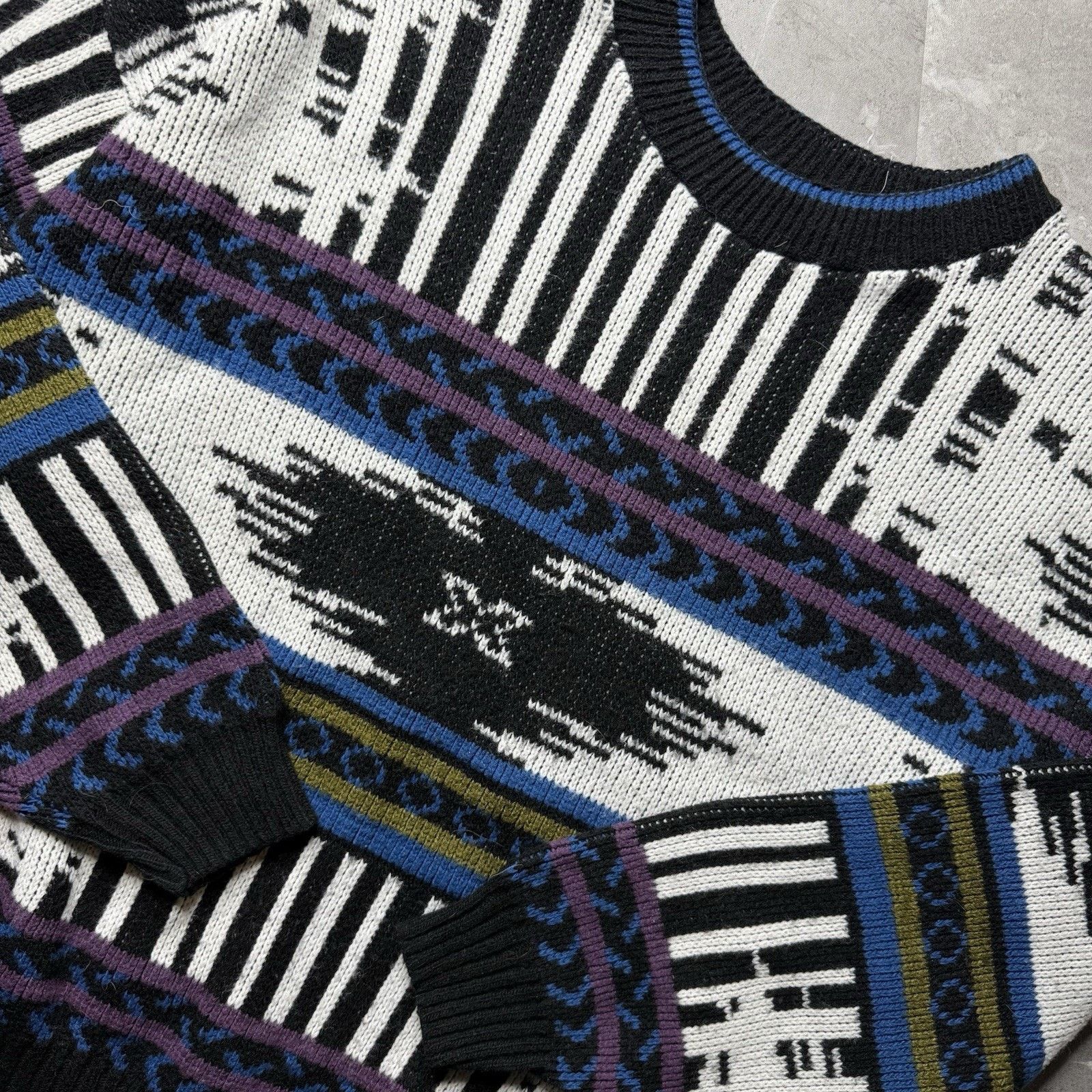 Vintage Vintage 90s Aztec Southwestern Abstract Knit Sweater XL Size US XL / EU 56 / 4 - 1 Thumbnail