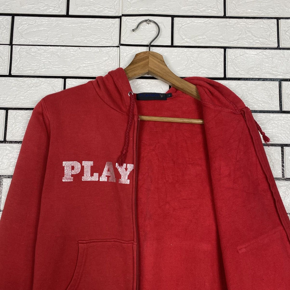Japanese Brand Vintage Zipper Hoodie Playboy Big Logo Size US L / EU 52-54 / 3 - 14 Thumbnail
