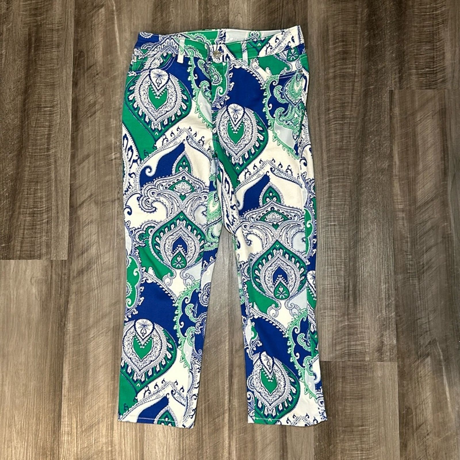 Chicos Chico’s The Platinum Crop Paisley Jeans - 0 Size 30" / US 8 / IT 44 - 1 Thumbnail