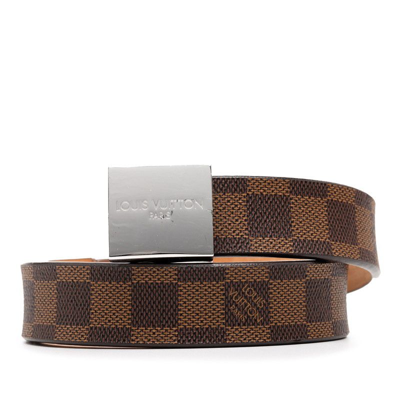 Louis Vuitton Louis Vuitton Sangle Carre Damier Belt Textile Belt M6802 DUTY FREE for USA