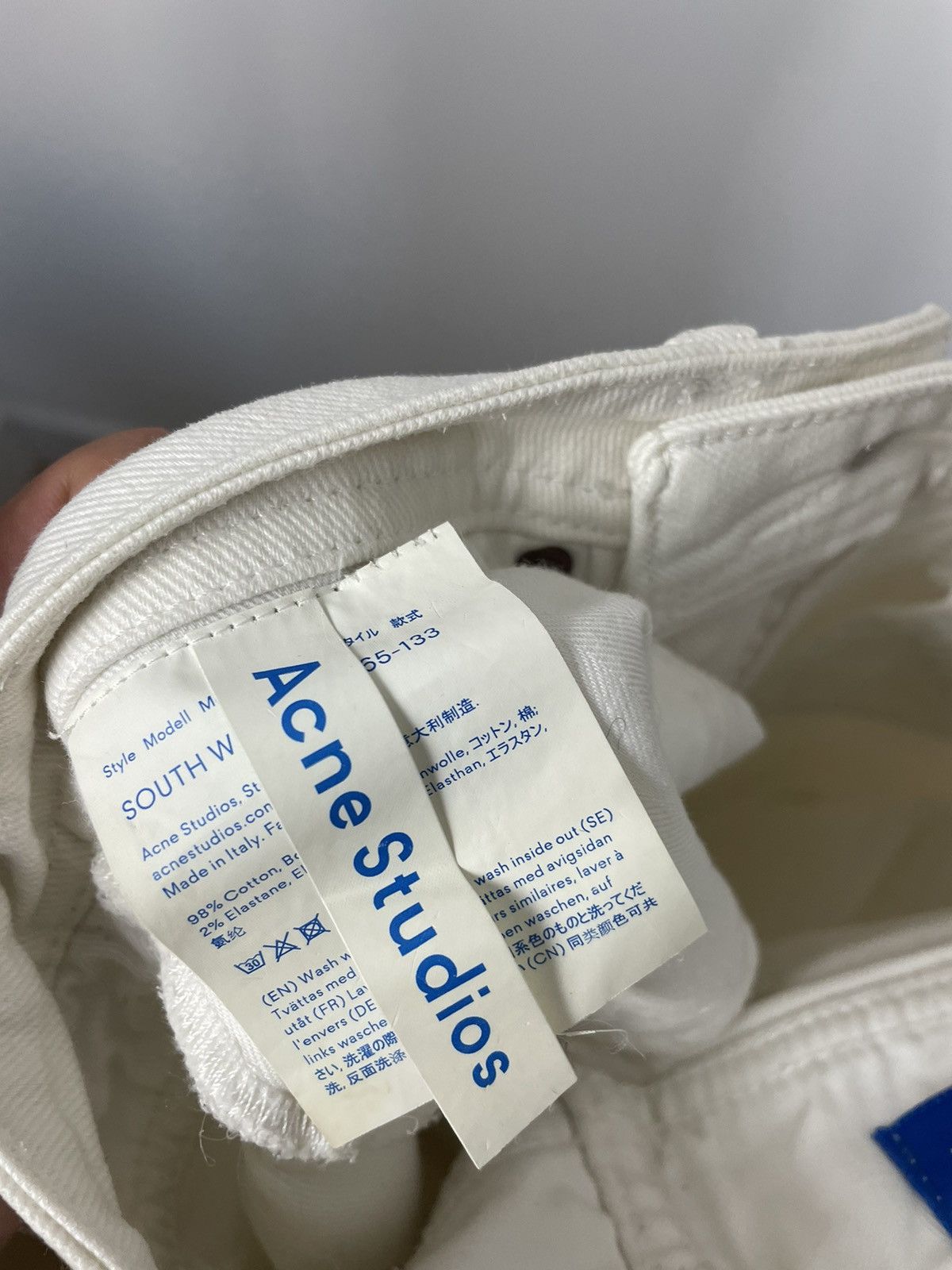 Acne Studios Rare Tiny Size Acne Studios Bla Konst Stockholm White Denim Size 23" - 5 Thumbnail