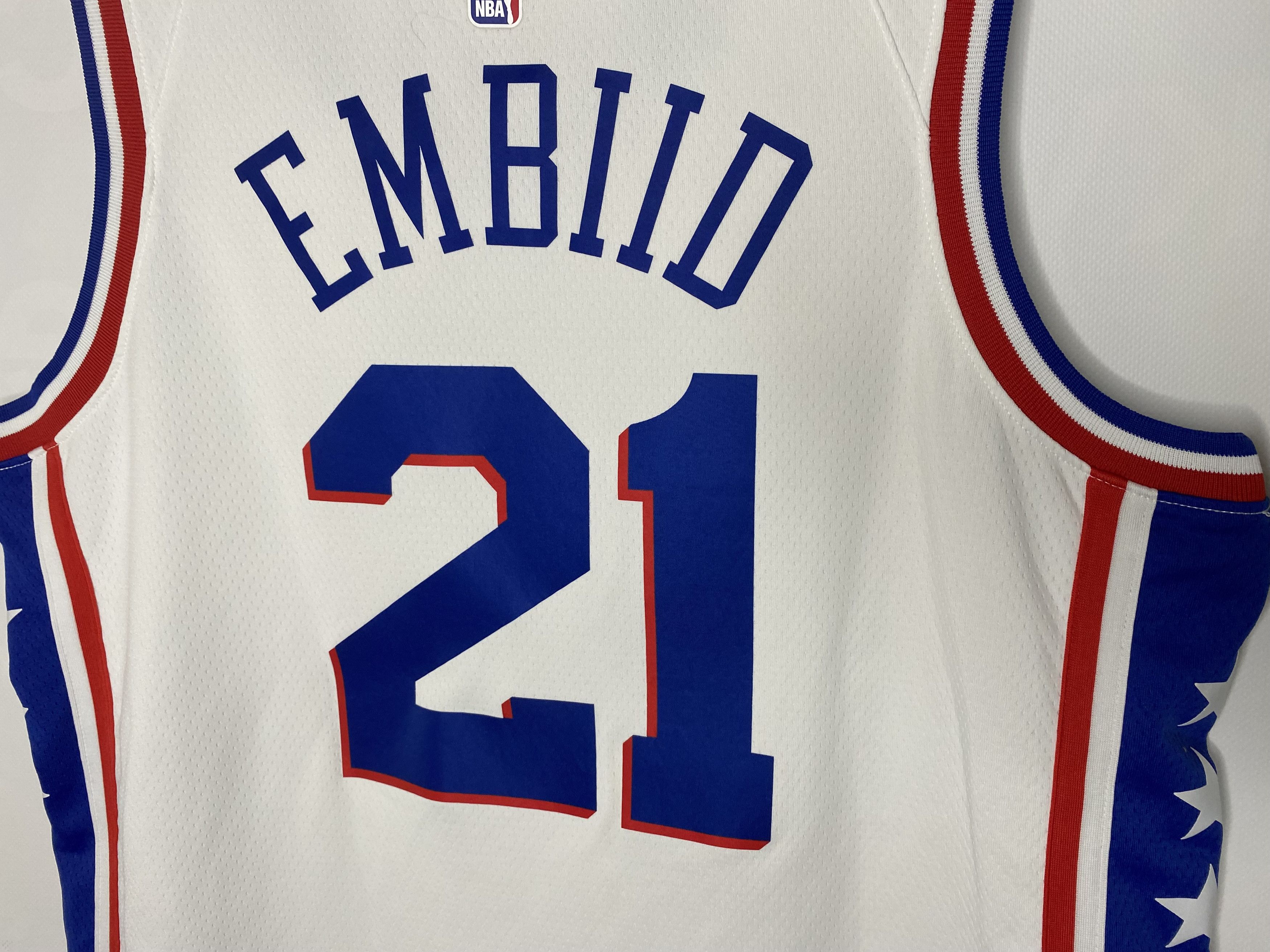 NBA × Nike EMBIID #21 PHILADELPHIA PHILA BASKETBALL NBA JERSEY SHIRT Size US L / EU 52-54 / 3 - 3 Thumbnail