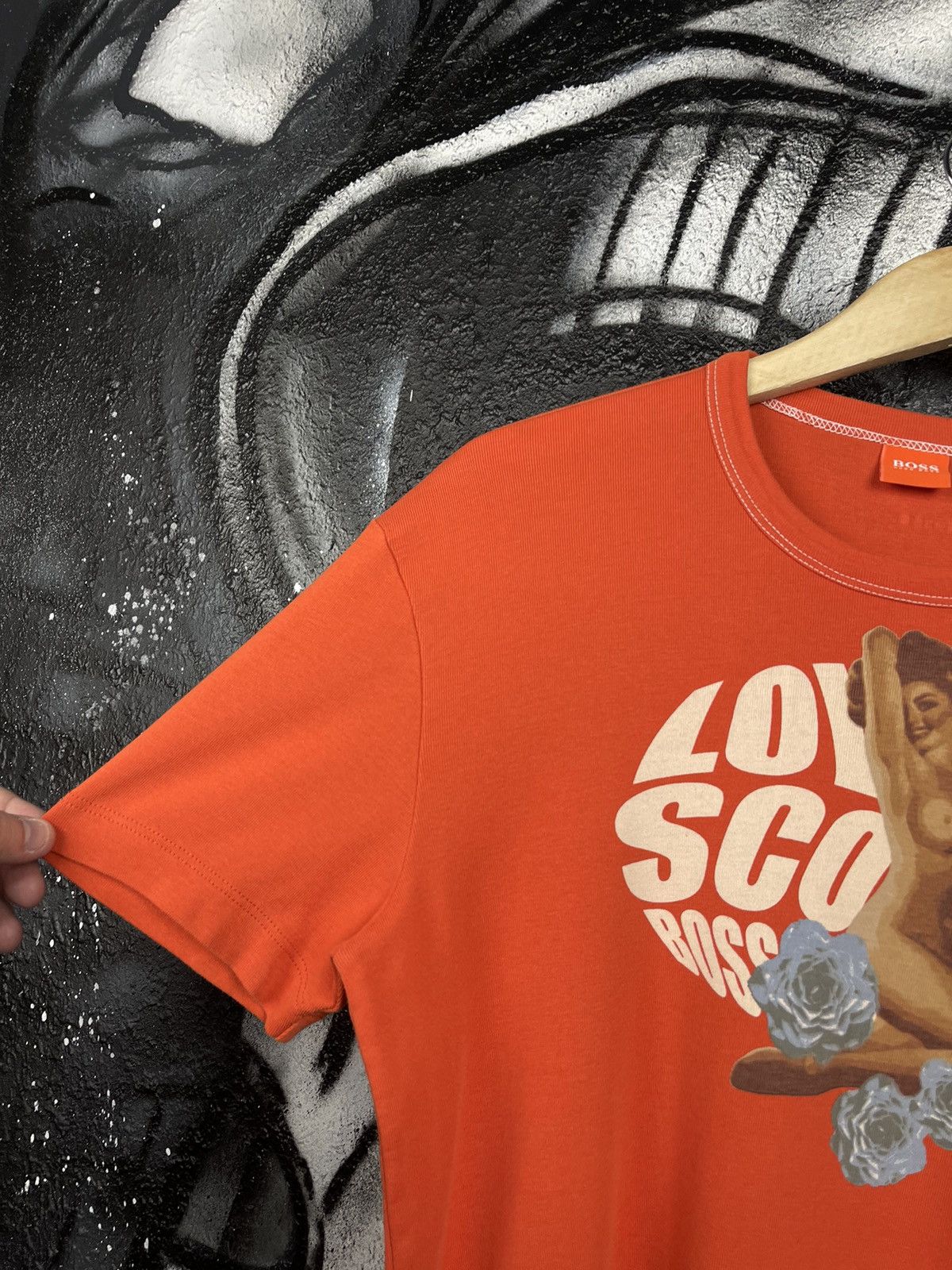 Hugo Boss Hugo Boss Y2K Orange Cotton Lady’s Front Printed Logo T-Shirt Size Large Size L / US 10 / IT 46 - 6 Thumbnail