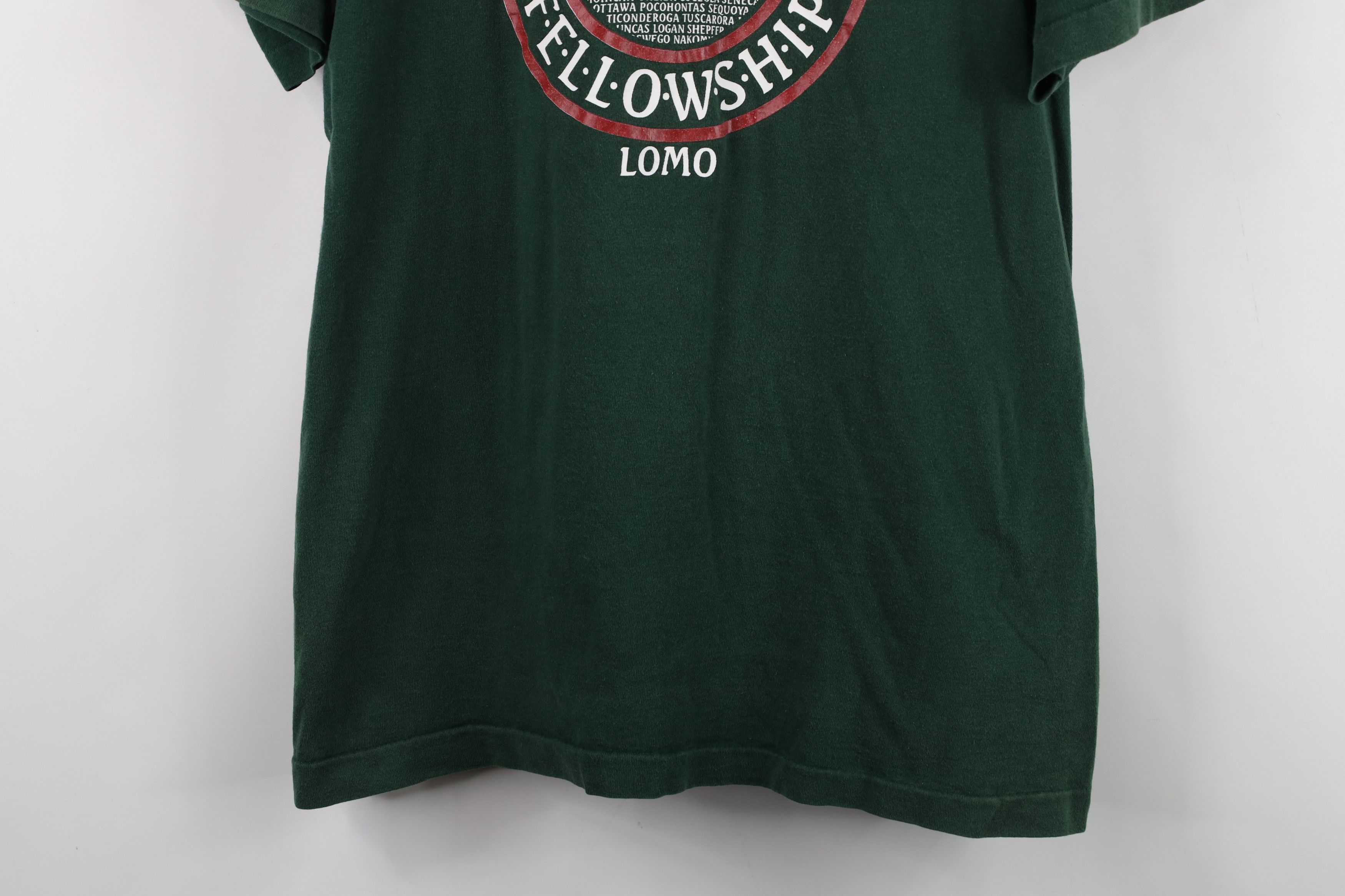Fruit Of The Loom Vintage 90s Fellowship Camp Mowana T-Shirt Green USA Size US L / EU 52-54 / 3 - 3 Thumbnail