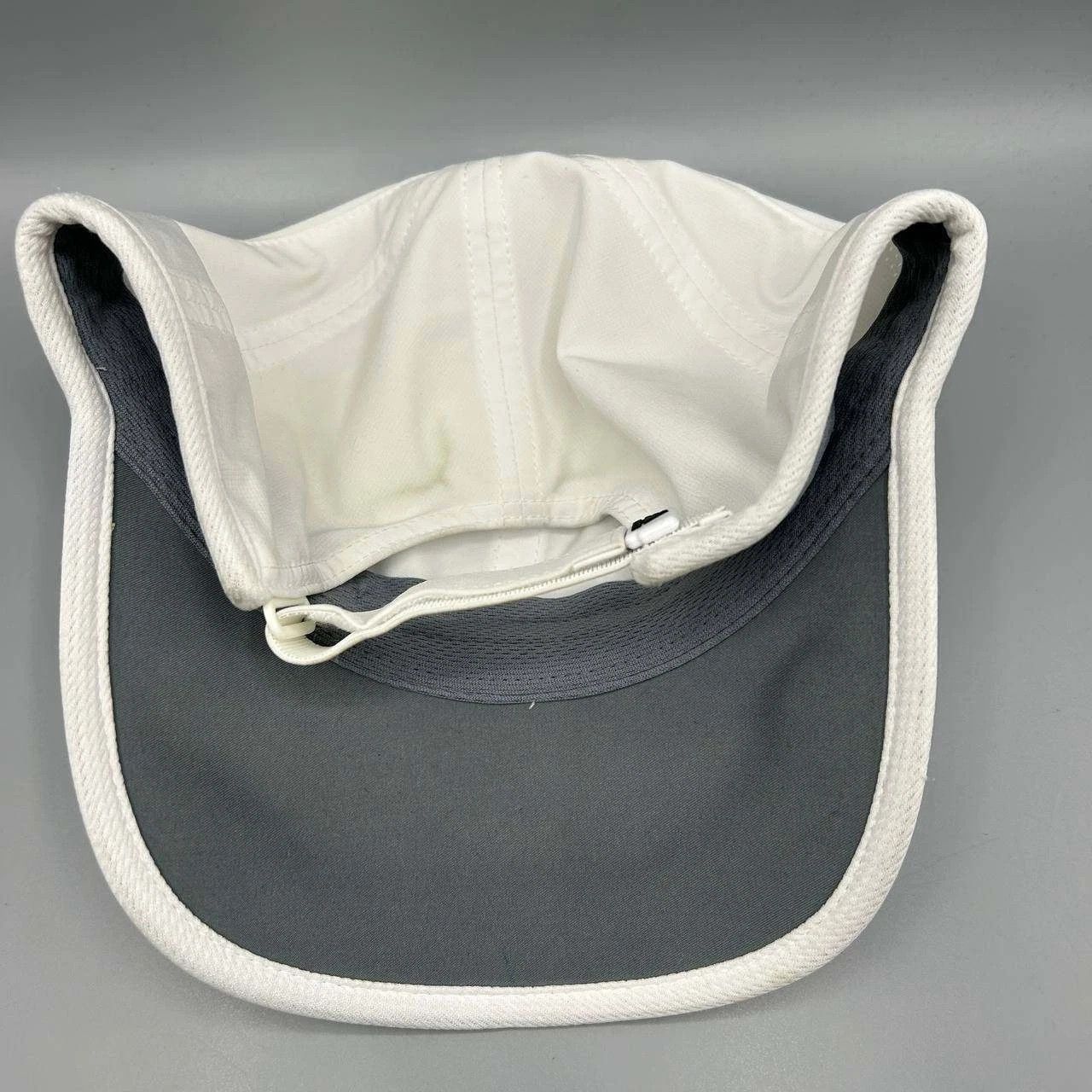 Adidas Adidas 3 Stripes Aeroready Hat Men White Gray Strap Back Cap Size ONE SIZE - 3 Thumbnail