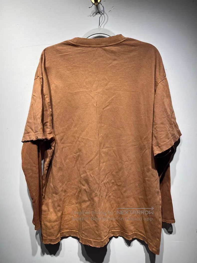 Acne Studios Acne Studios Printed Tulle Edge Round Neck Fake Two-piece Size XXS / US 00 / IT 34 - 2 Thumbnail