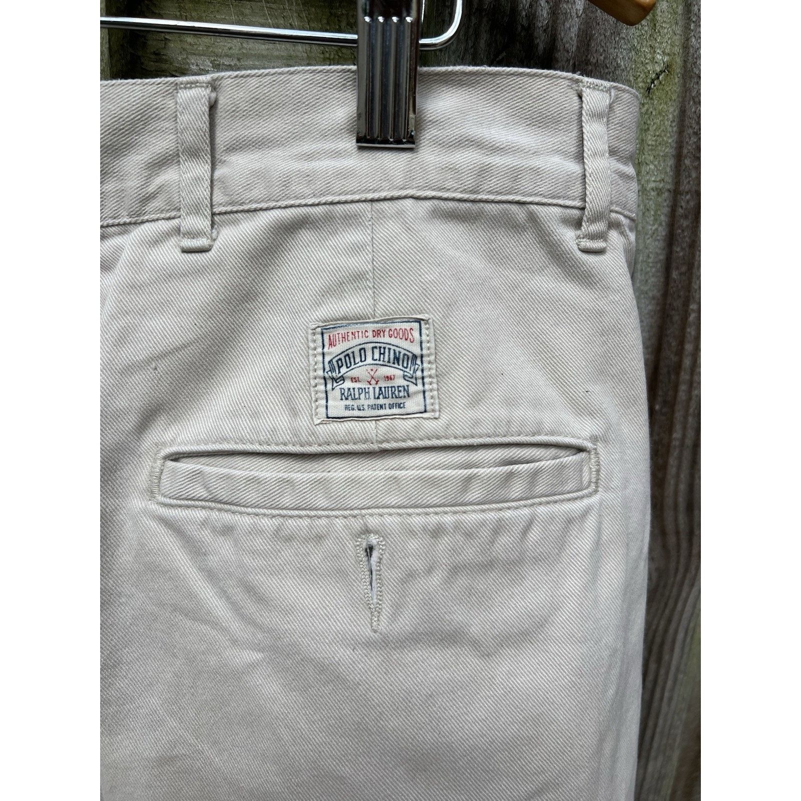 Polo Ralph Lauren Vintage Polo Ralph Lauren Beige Cotton Chino Pant Size 36x30 Size US 36 / EU 52 - 4 Thumbnail