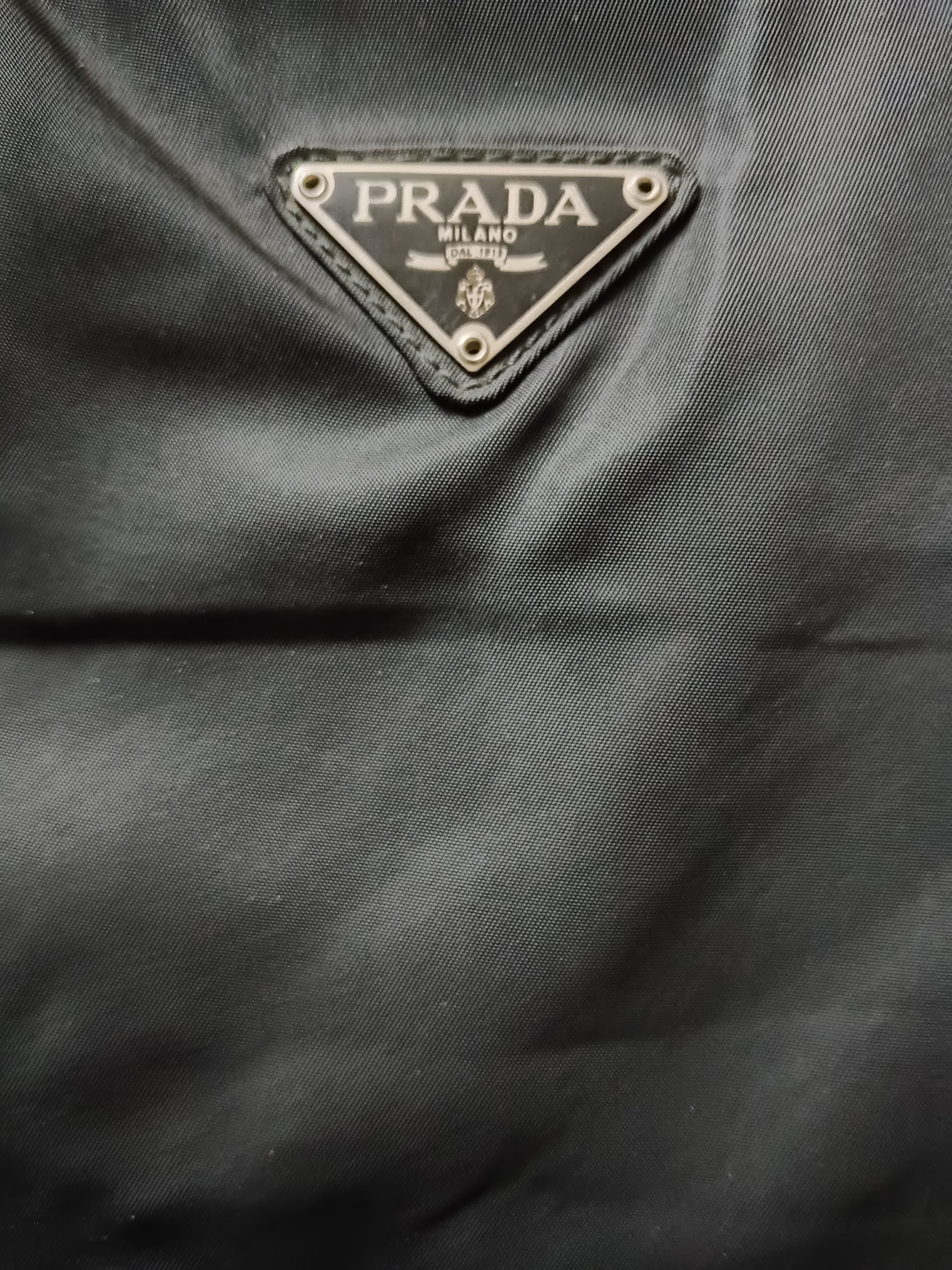 Prada Prada Vintage Nero Tessuto Zipped City Tote B4680 #29 Size ONE SIZE - 3 Thumbnail