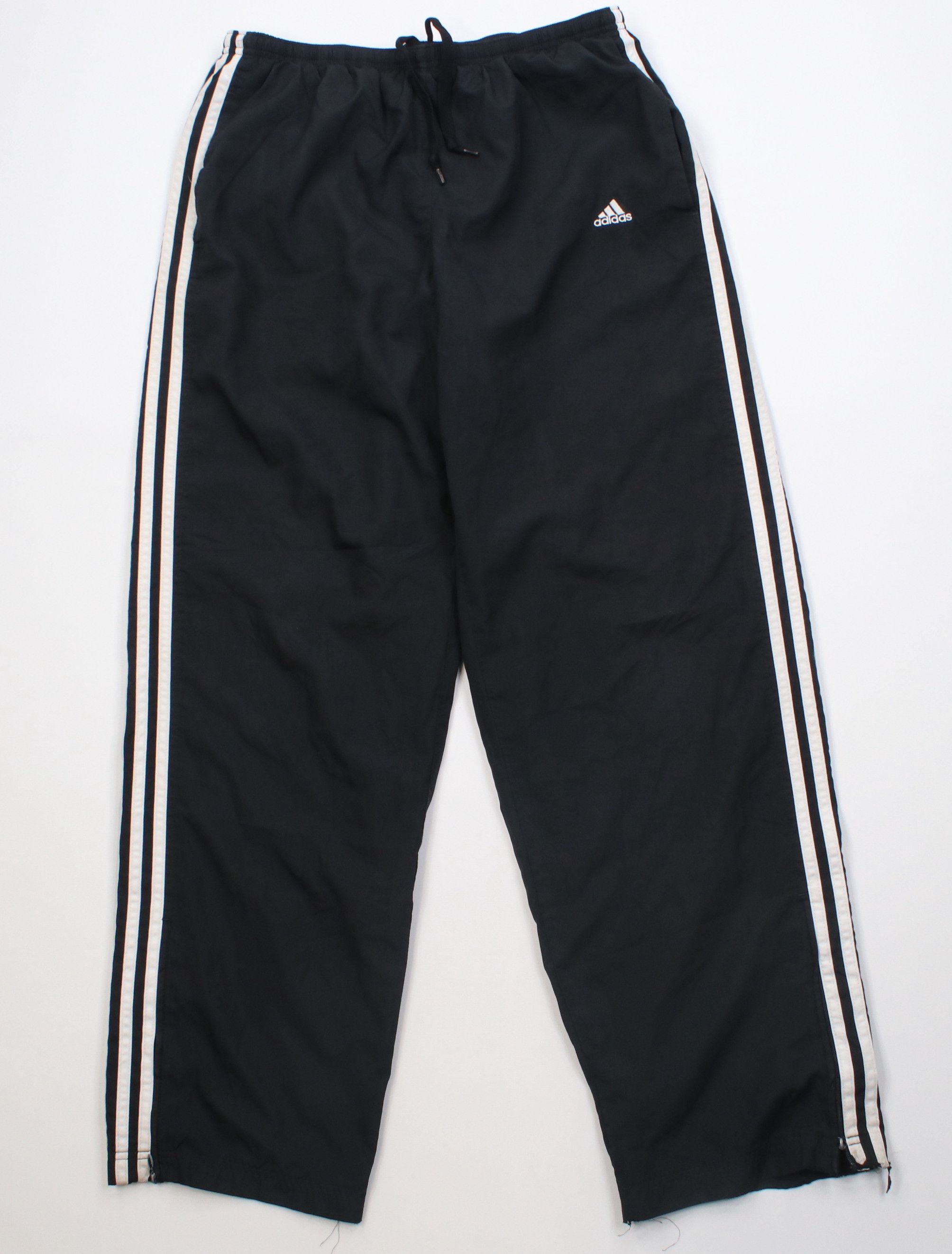 Adidas Vintage Y2K 2005 Adidas Wide Leg Windbreaker Pants Black Size US 36 / EU 52 - 1 Thumbnail