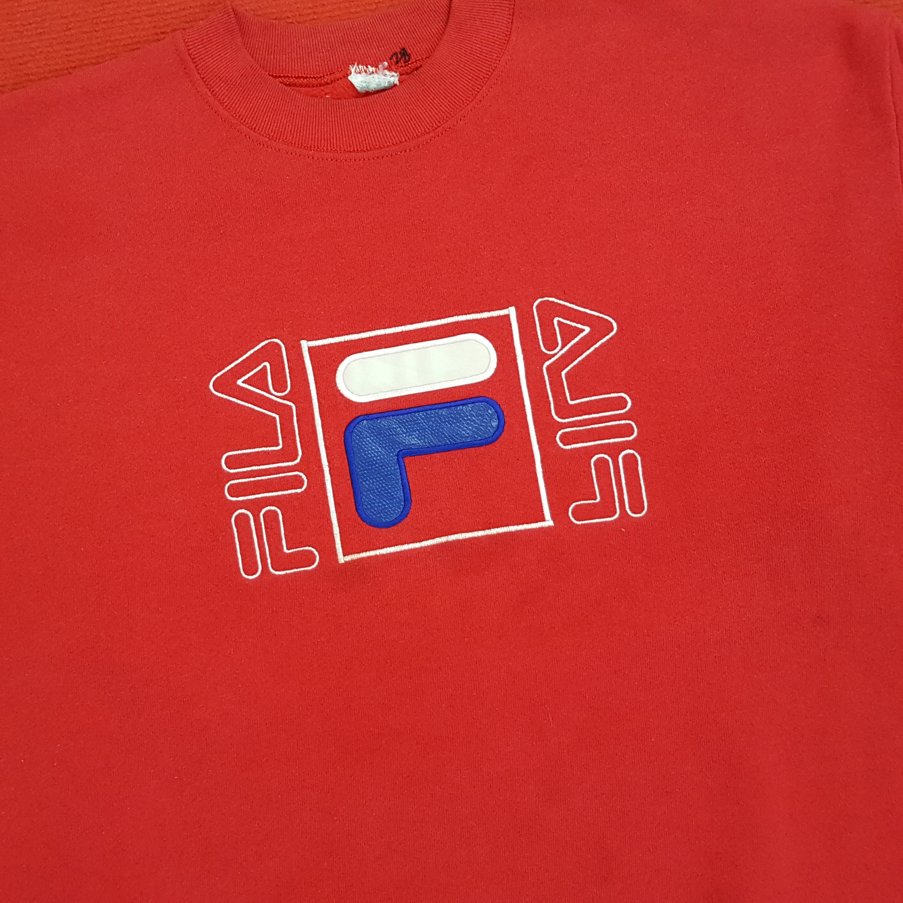 Fila × Vintage Fila Center Design Streetwear Style Vintage Sweatshirt Size US L / EU 52-54 / 3 - 2 Thumbnail