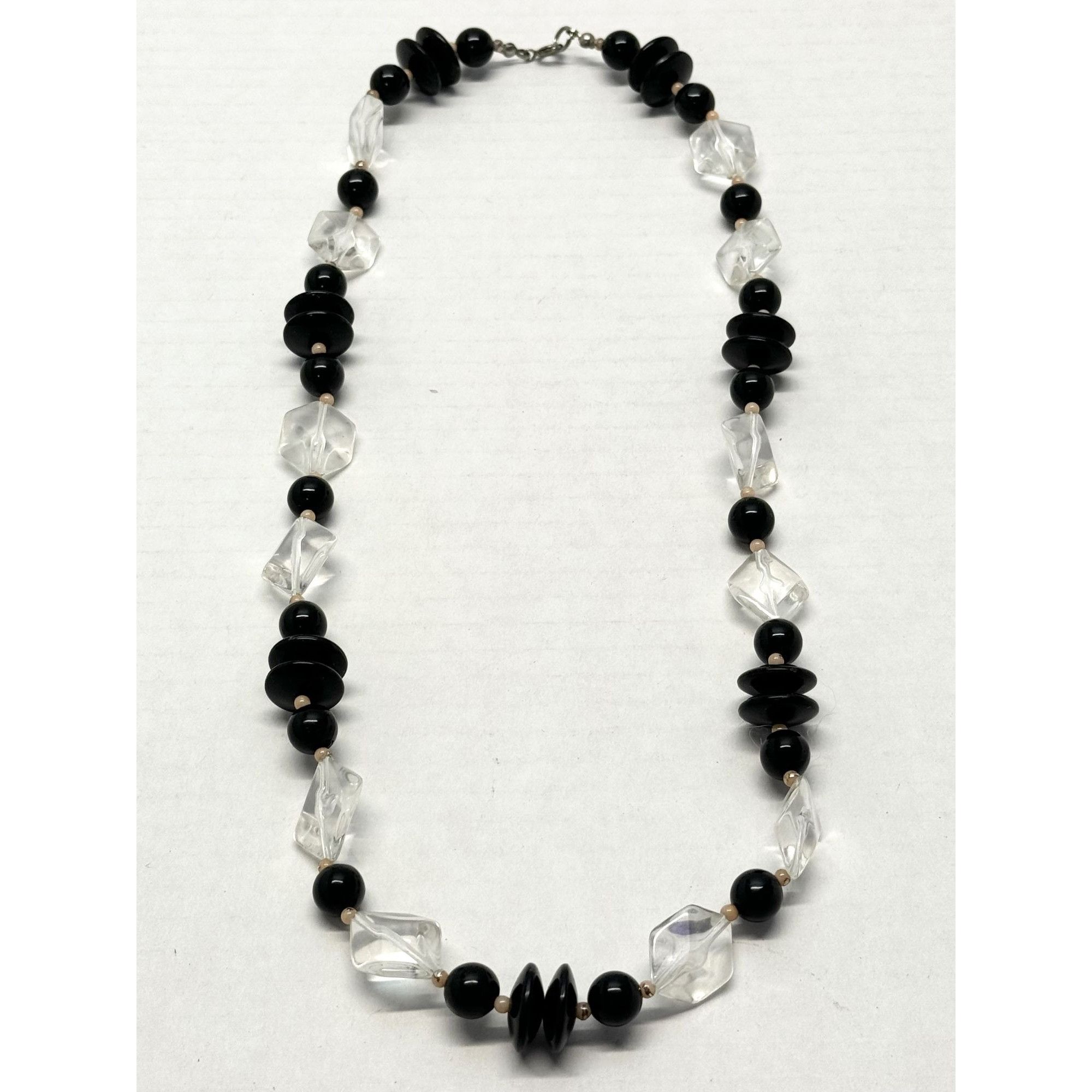 Vintage Vintage lucite black beaded necklace Size ONE SIZE - 1 Thumbnail