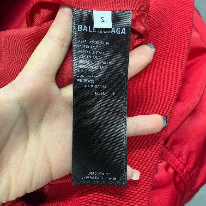 Balenciaga Balenciaga Red Logo Printed Jacket-2505 Size US XXS / EU 40 - 3 Thumbnail