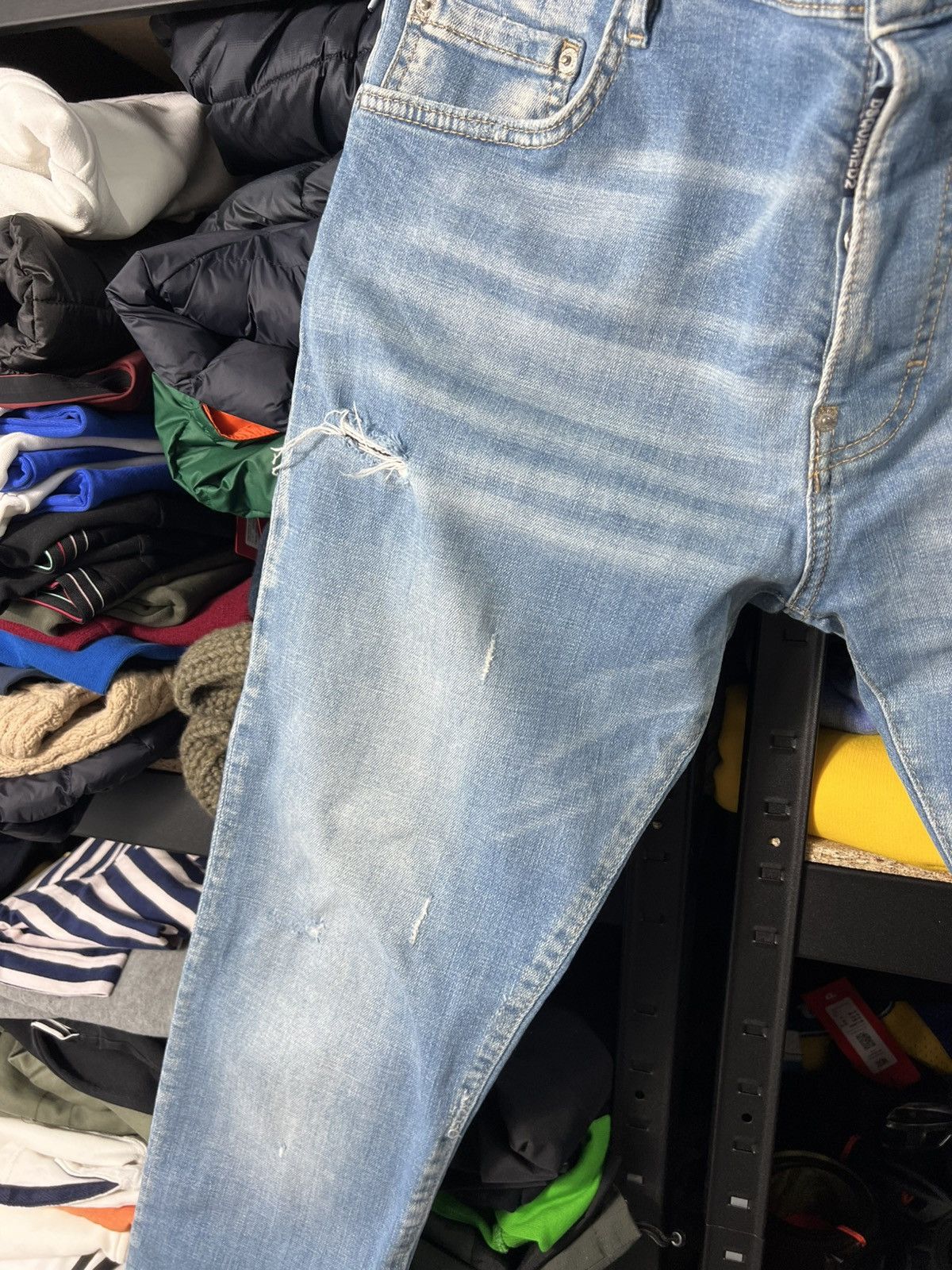 Dsquared2 Dsquared2 Light Wash Distressed Jeans Size 52 Slim Fit Italy Size US 36 / EU 52 - 5 Thumbnail
