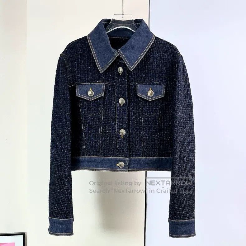 Chanel Chanel 18P blue thick flower intimate denim jacket Size M / US 6-8 / IT 42-44 - 3 Thumbnail