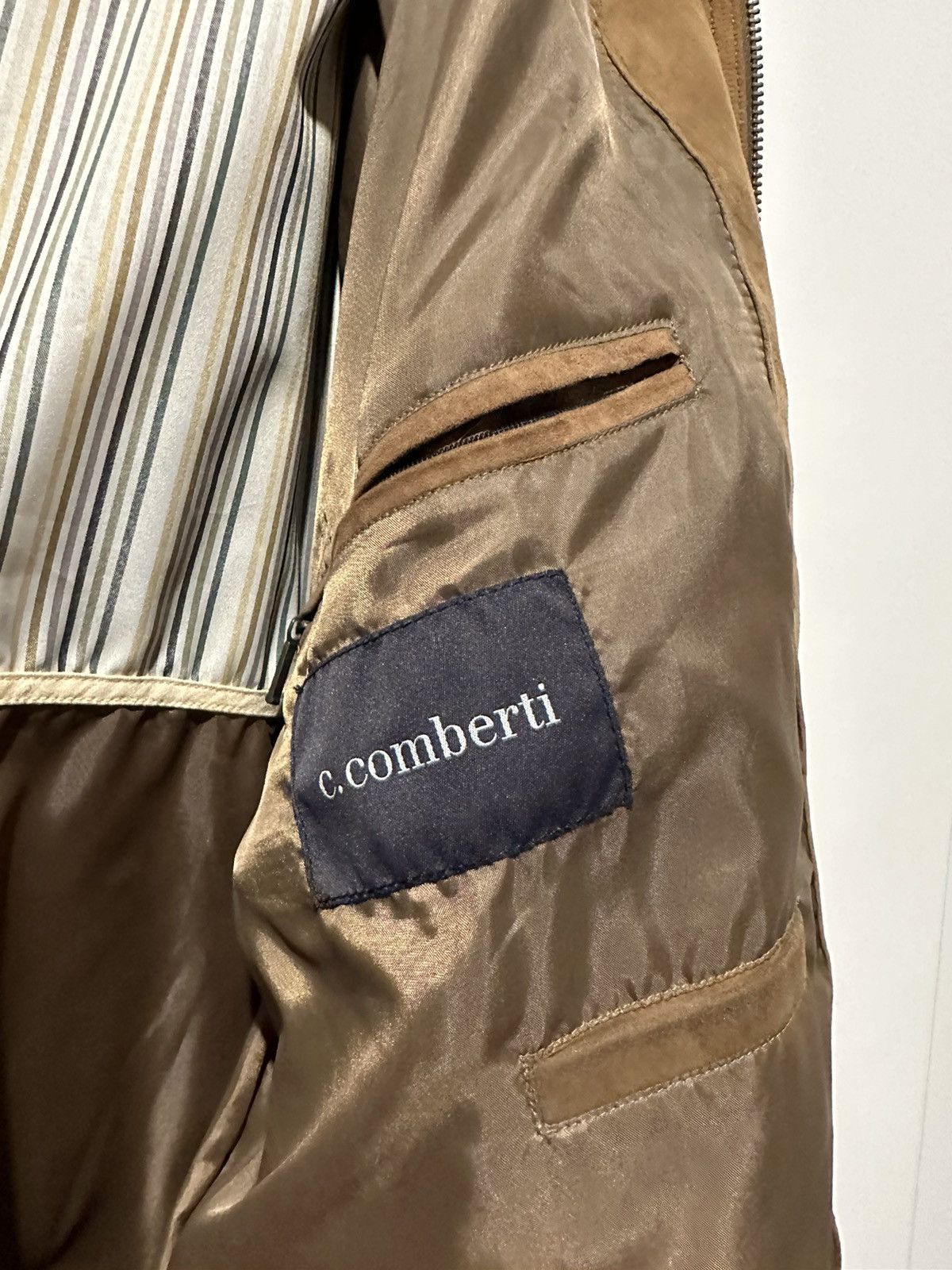 Leather C. Comberti suede bomber brown jacket leather Size US L / EU 52-54 / 3 - 7 Thumbnail