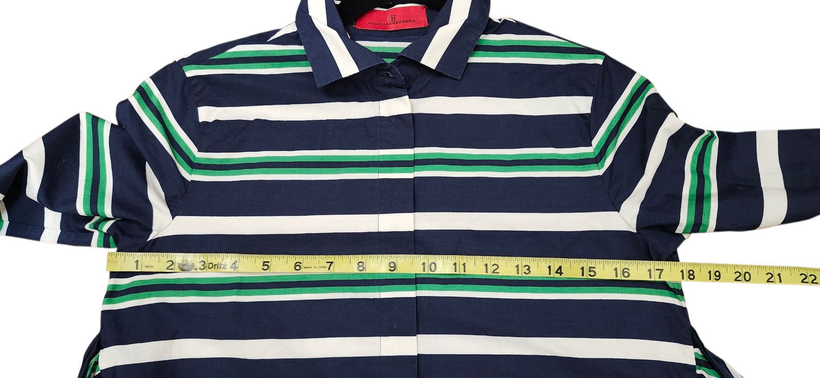 Carolina Herrera Carolina Herrera Striped Cotton Belted Shirt Dress Top 2 Size XS / US 0-2 / IT 36-38 - 11 Thumbnail