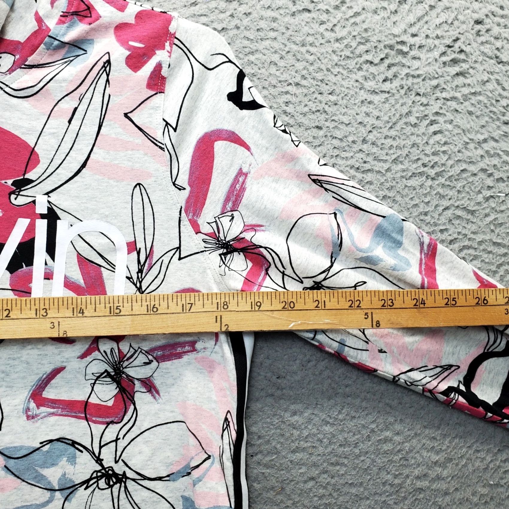 Calvin Klein Calvin Klein Performance Hoodie Womens XS Multicolor Floral Cotton Stretch Drawstring Hoodie Size XS / US 0-2 / IT 36-38 - 5 Thumbnail