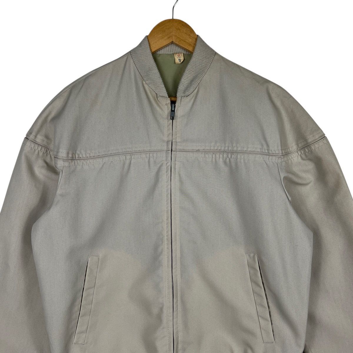 Vintage 🔥 VINTAGE BIEGE BOMBER JACKET MADE IN USA Size US M / EU 48-50 / 2 - 2 Thumbnail
