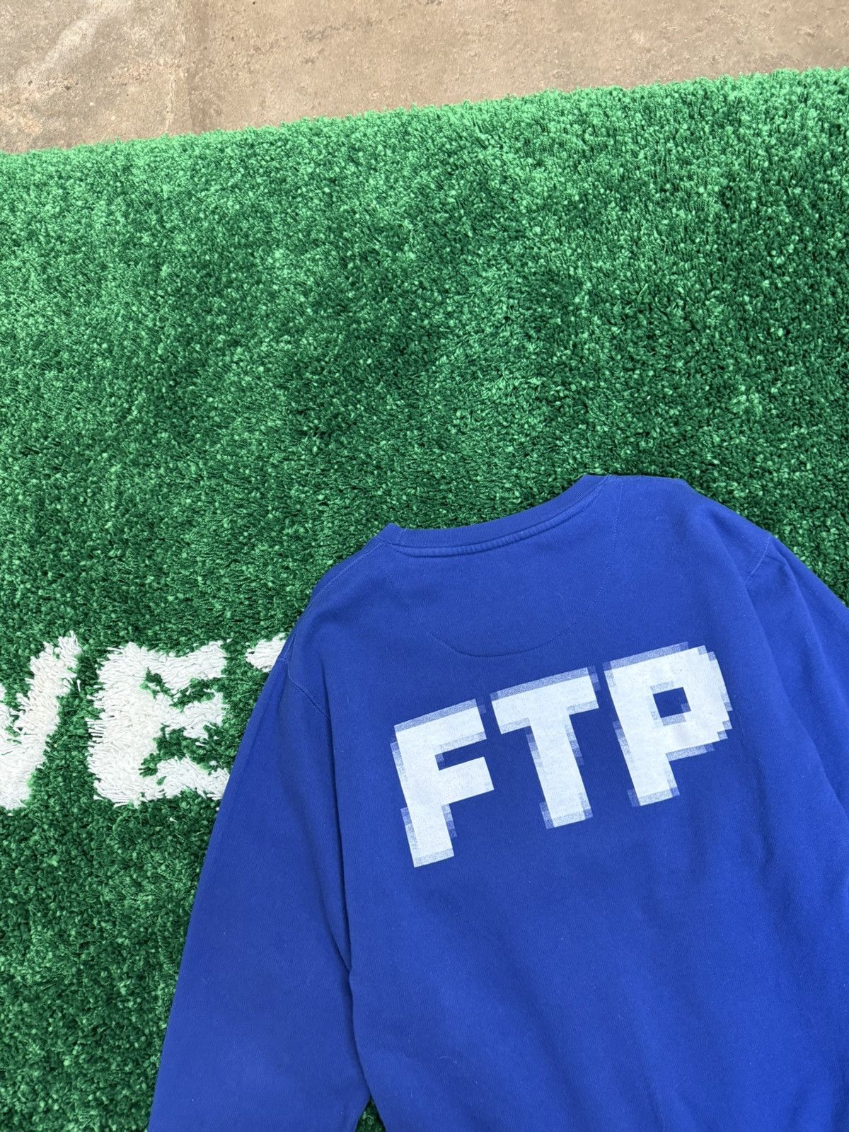 Fuck The Population Fuck The Population Blue Pixel / Blue Logo Sweatshirt Medium Size US M / EU 48-50 / 2 - 2 Thumbnail