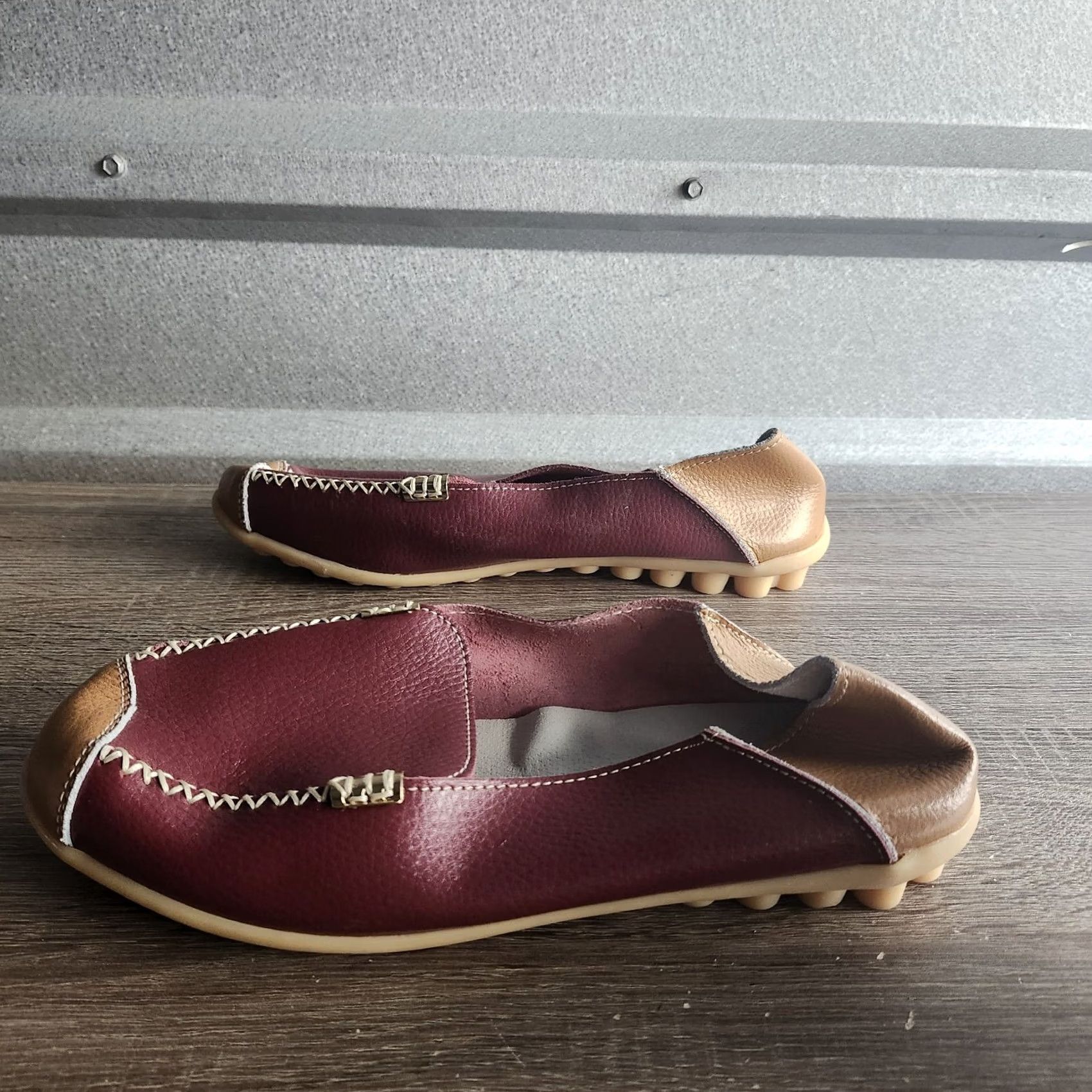 Vintage Celia Women's Driving Loafers Slips On Comfort Leather Burgundy 44 Womens Casual Travel Shoes United States 44 EU 44 Satin? Size US 12 / IT 42 - 5 Thumbnail