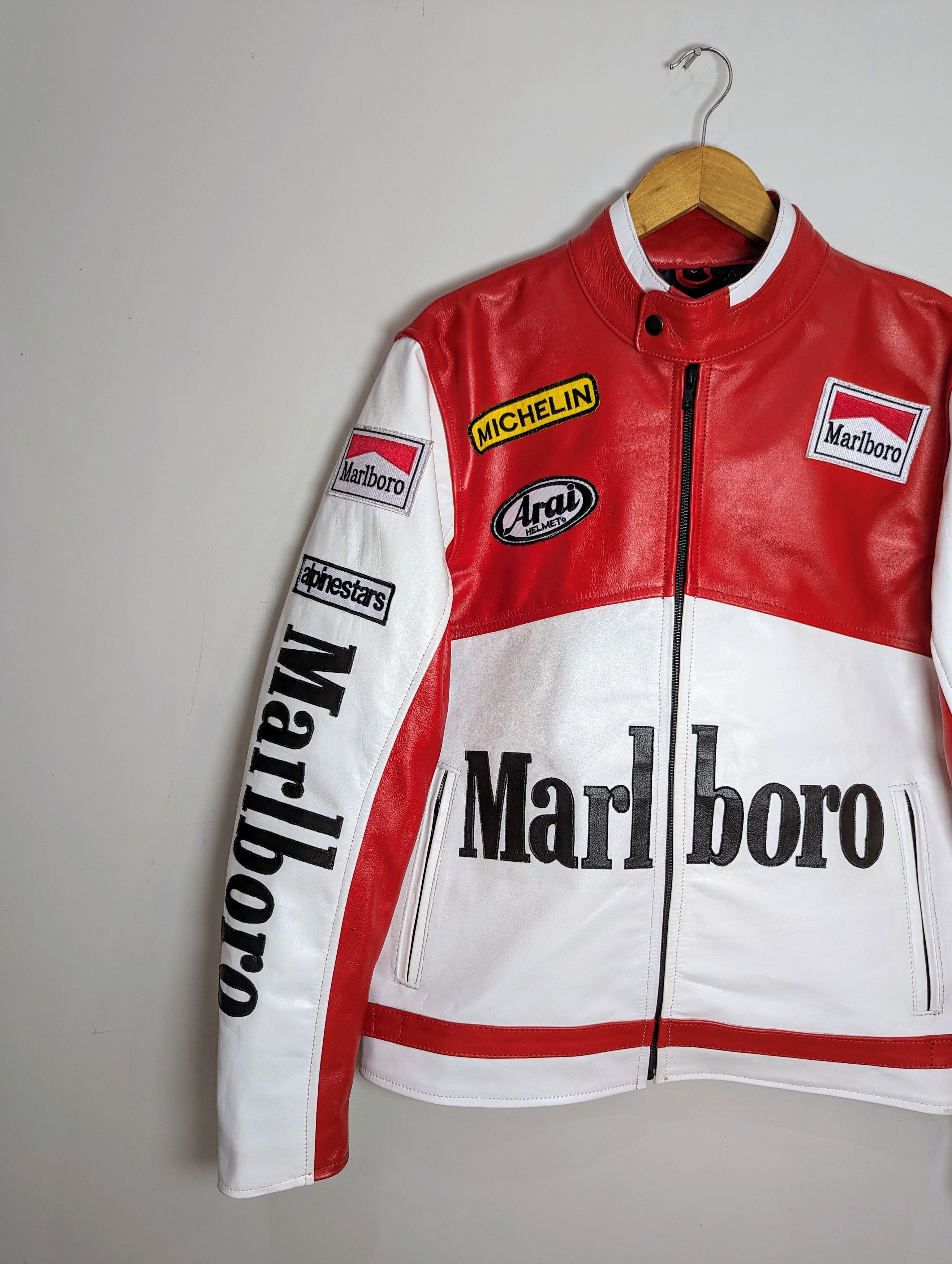 Vintage 🔥🔥 MARLBORO Leather Jacket RARE STREETWEAR Size US M / EU 48-50 / 2 - 4 Thumbnail