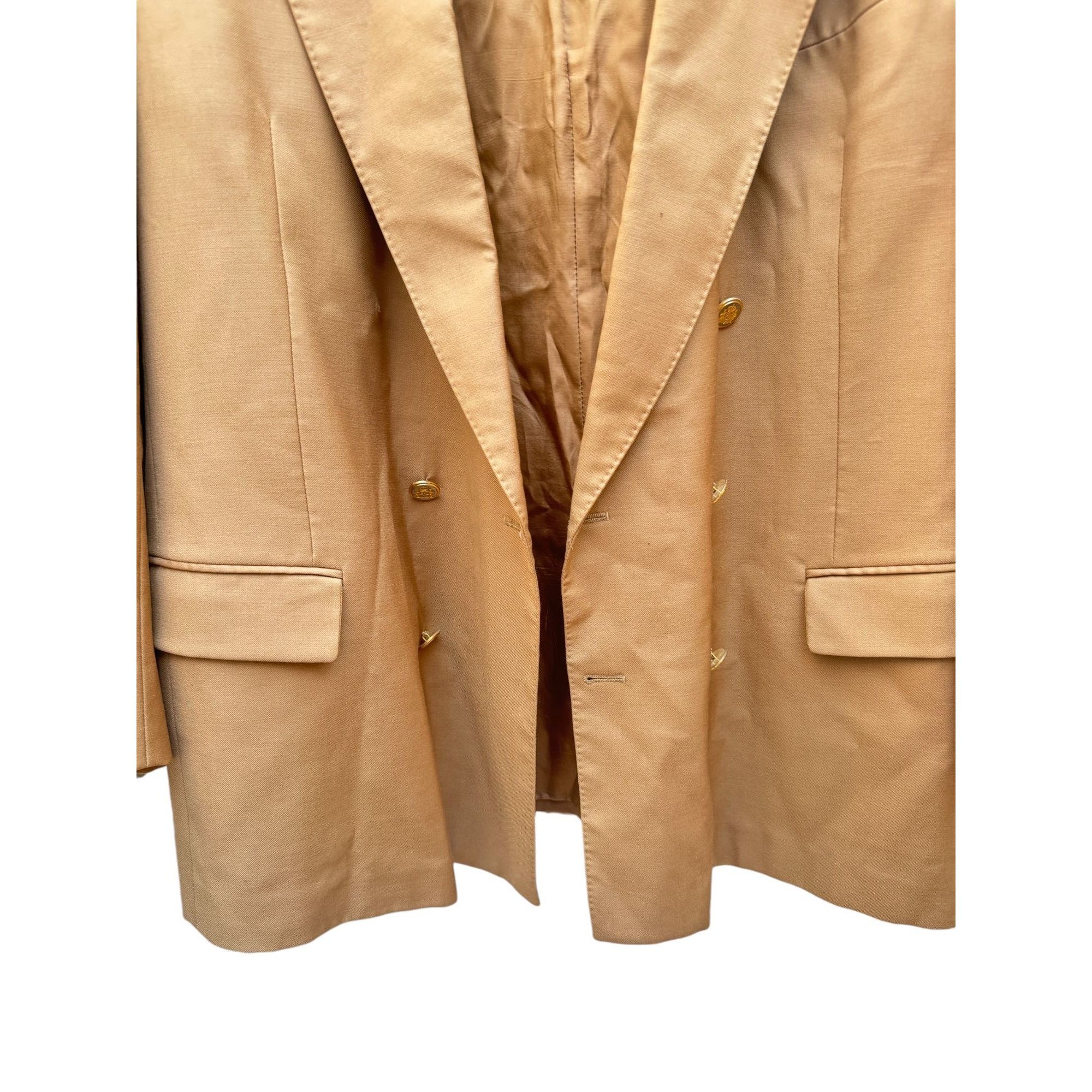 Balenciaga Beige Wool Blazer Jacket Size 44R - 3 Thumbnail