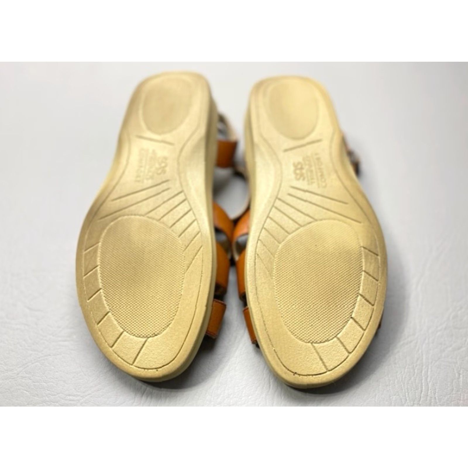 SAS VINTAGE? SAS Huarache Sandals Women's 7.5WW Antique Tan Leather Wide Made In USA Size US 8 / IT 38 - 5 Thumbnail