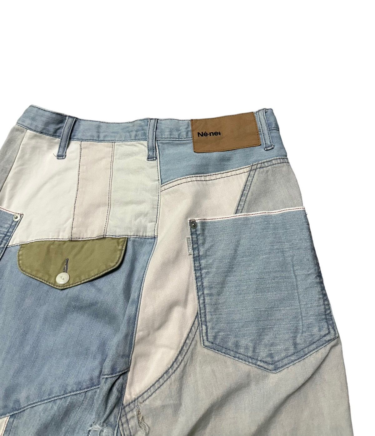 Ne-Net Ne-net Issey Miyake patchwork denim harem pants Size US 28 / EU 44 - 8 Thumbnail